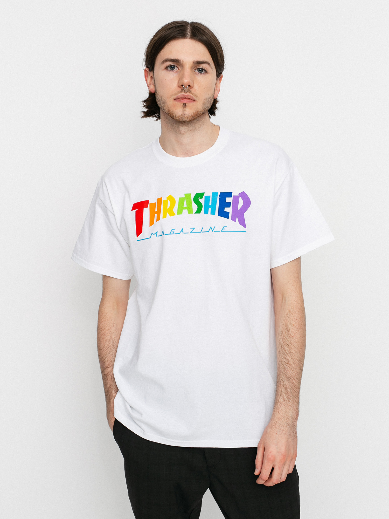 T-shirt Thrasher Rainbow Mag (white)