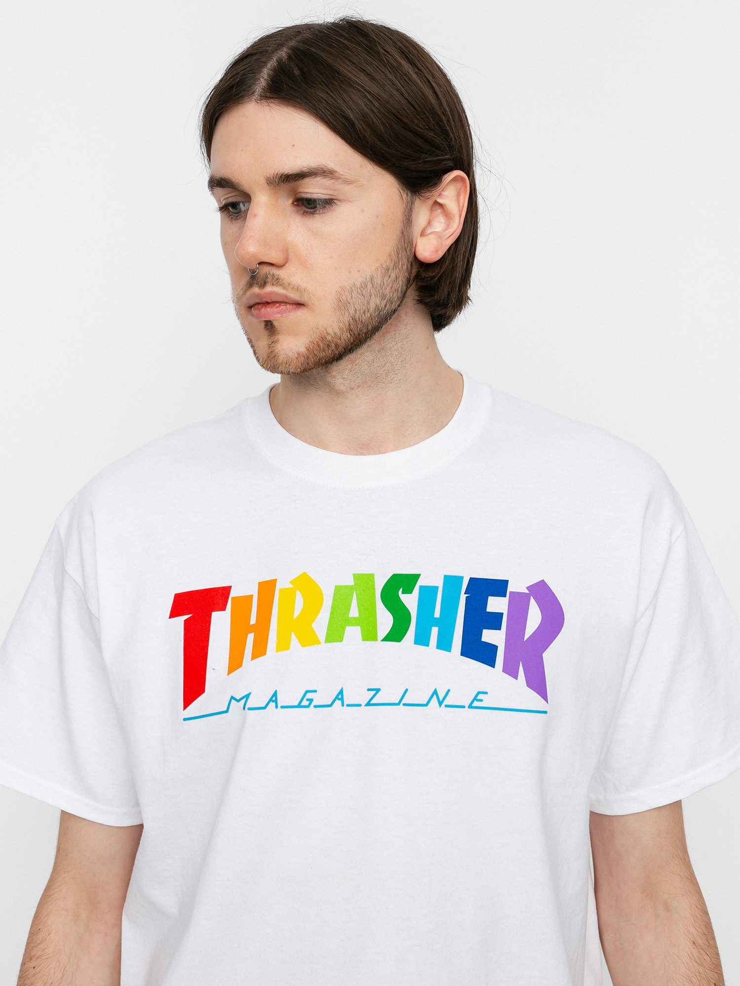 T-shirt Thrasher Rainbow Mag (white)