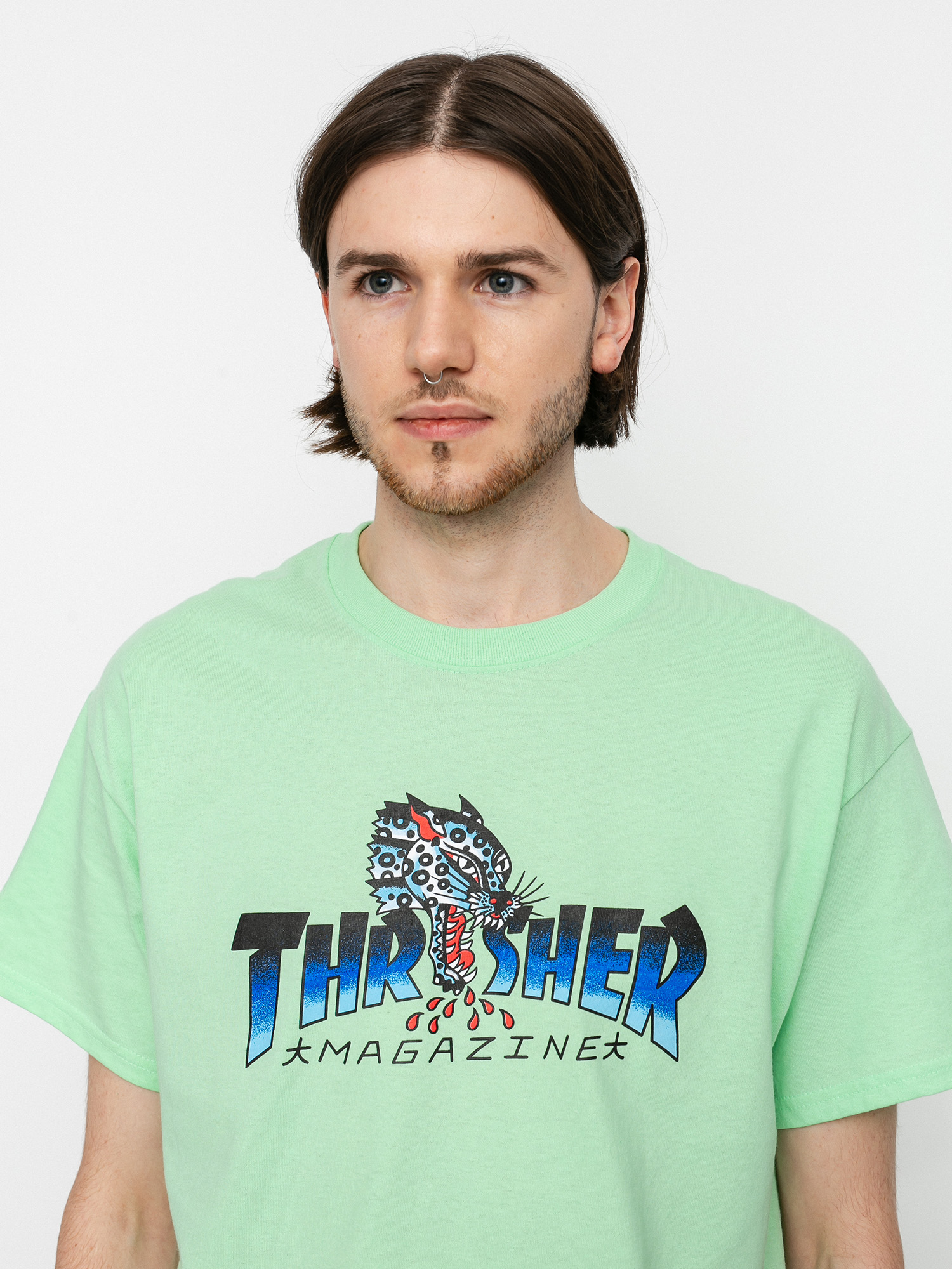 T-shirt Thrasher Leopard Mag (mint)