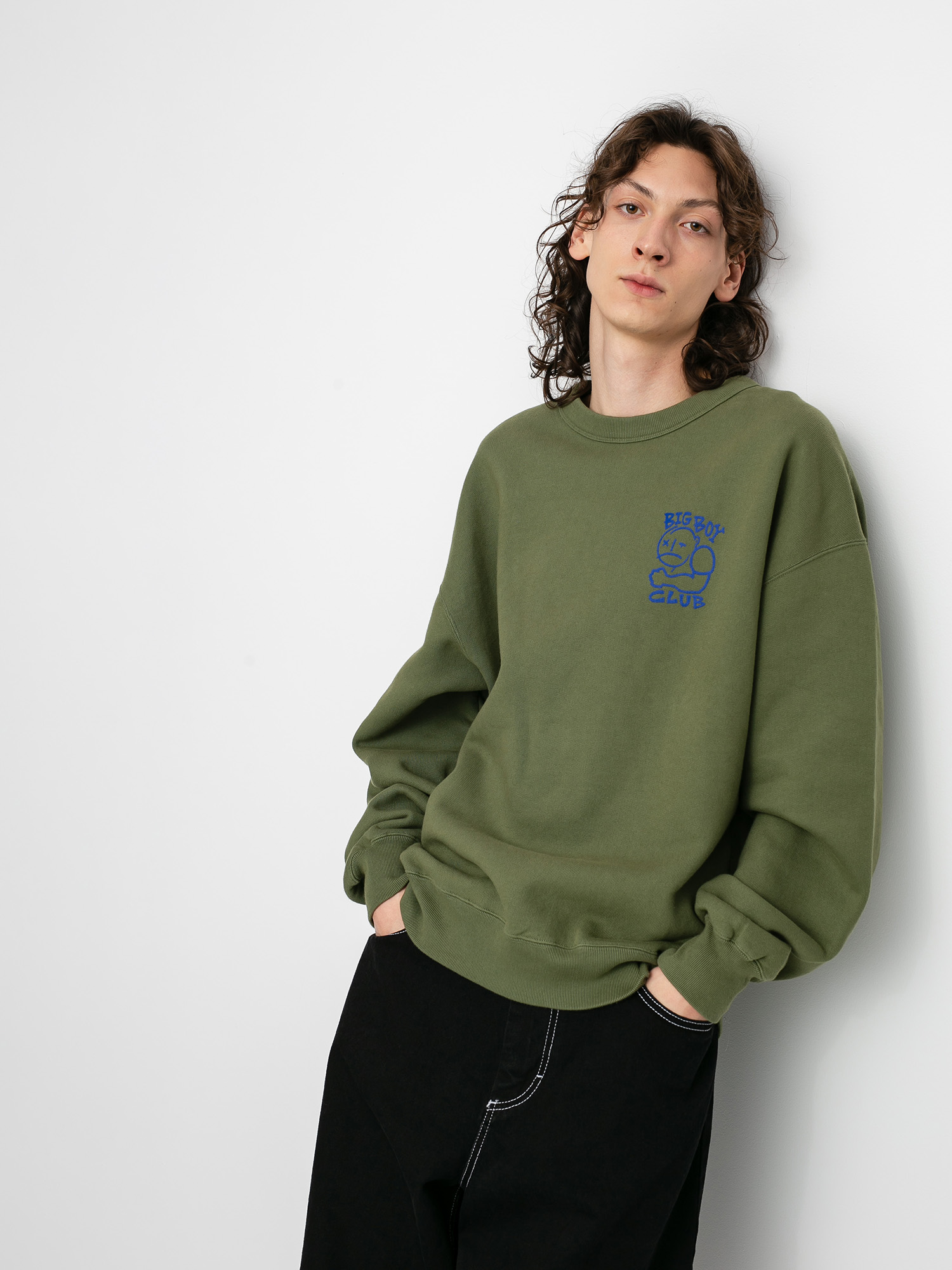 Bluza Polar Skate Big Boy Club Crew (army green)