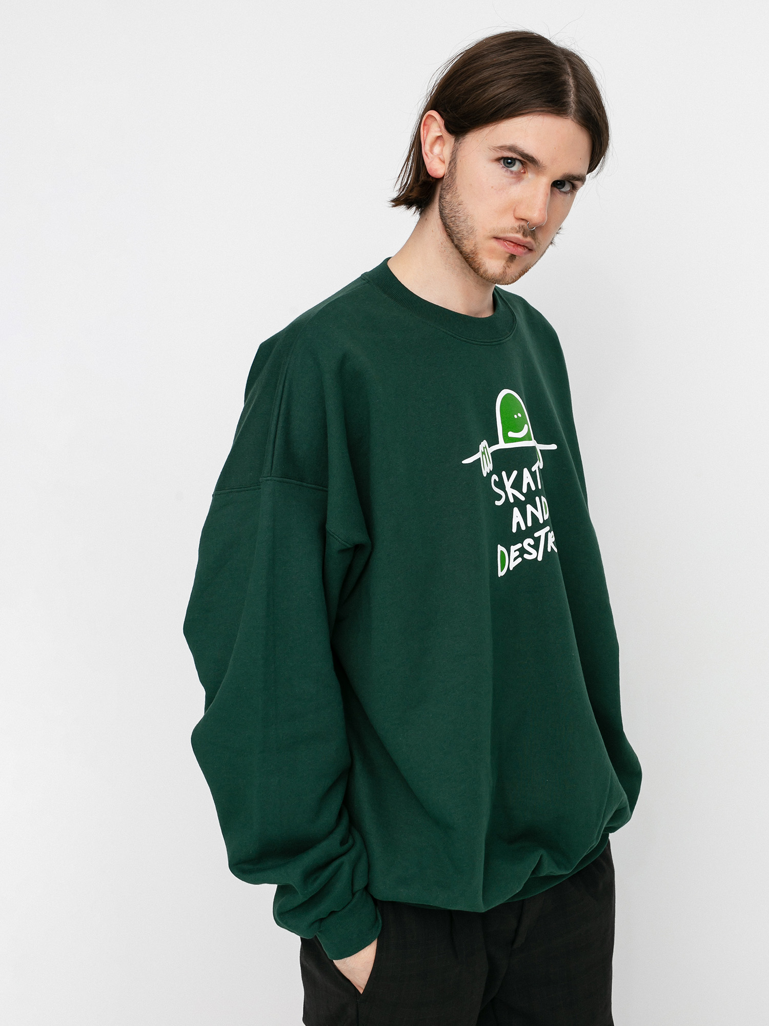 Bluza Thrasher Gonz Sad Logo Crew (forest green)