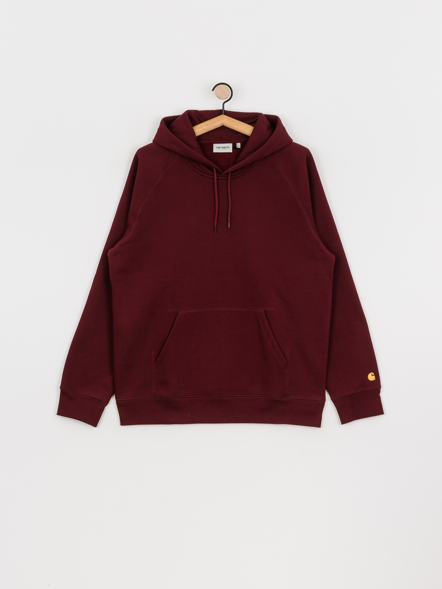 Bluza z kapturem Carhartt WIP Chase HD (bordeaux/gold)