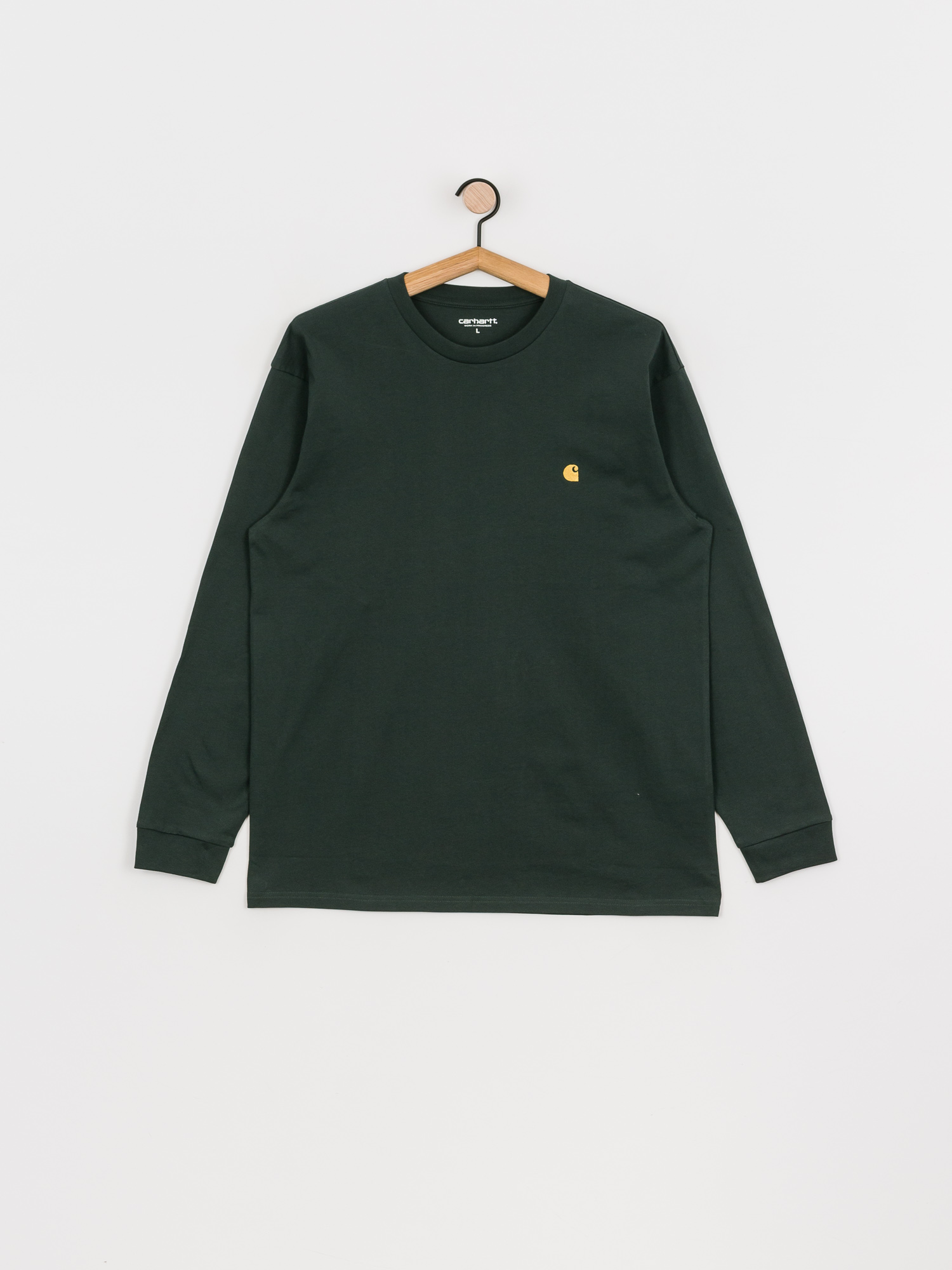 Longsleeve Carhartt WIP Chase (dark teal/gold)
