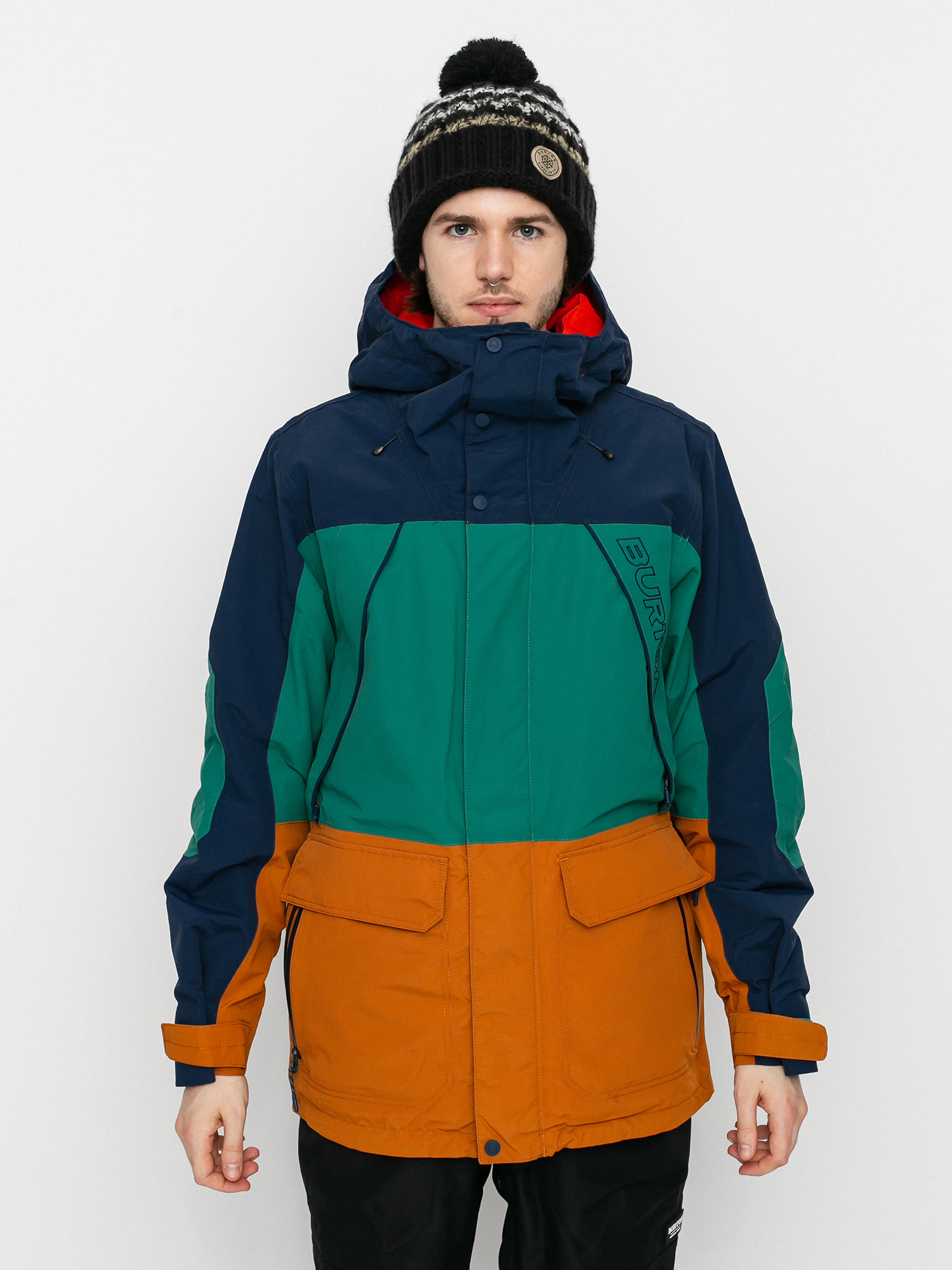 Męska Kurtka snowboardowa Burton Breach Insulated (dress blue/antique green/true penny)