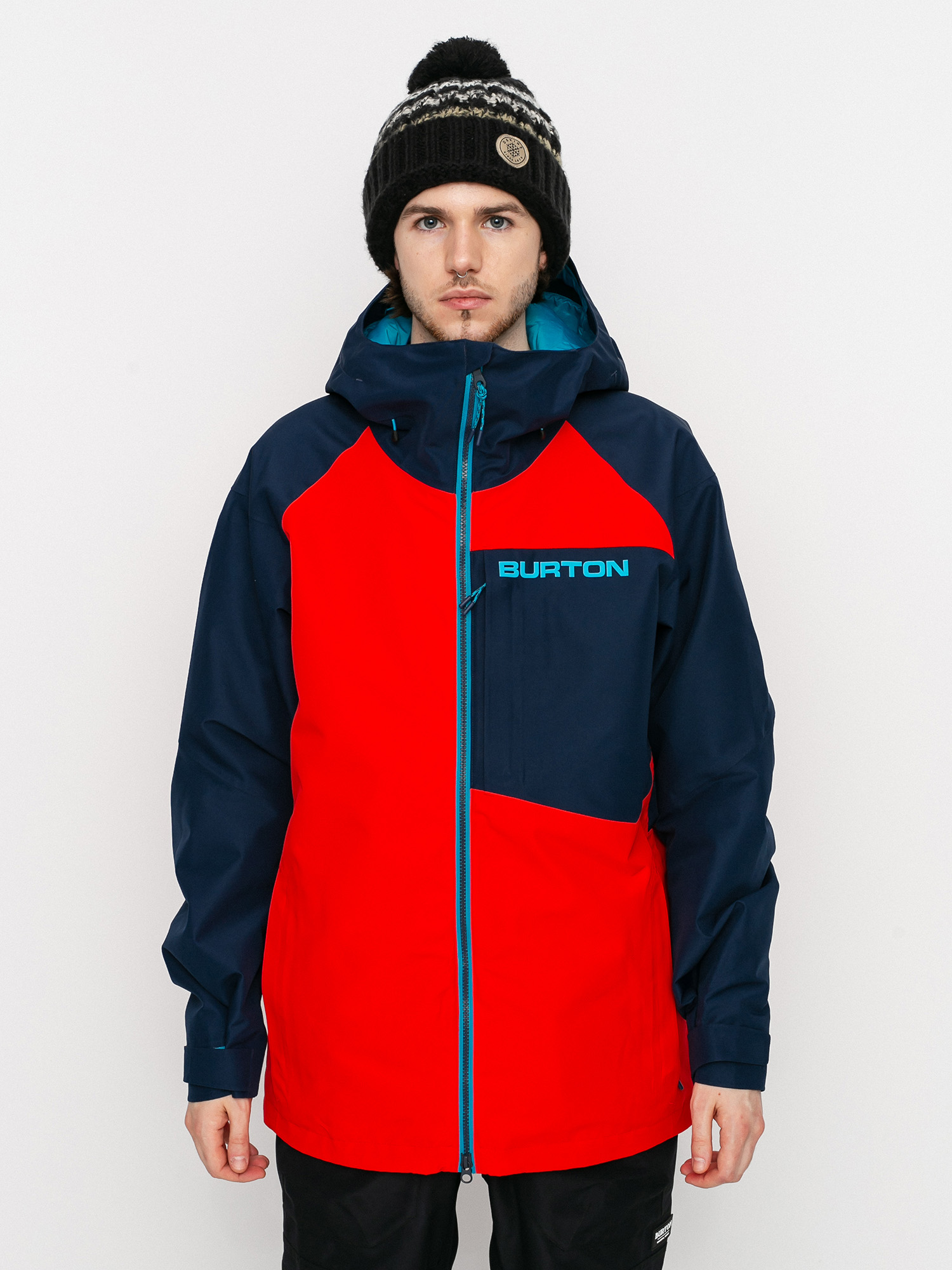 Męska Kurtka snowboardowa Burton Gore Tex Radial Insulated (flame scarlet/dress blue)