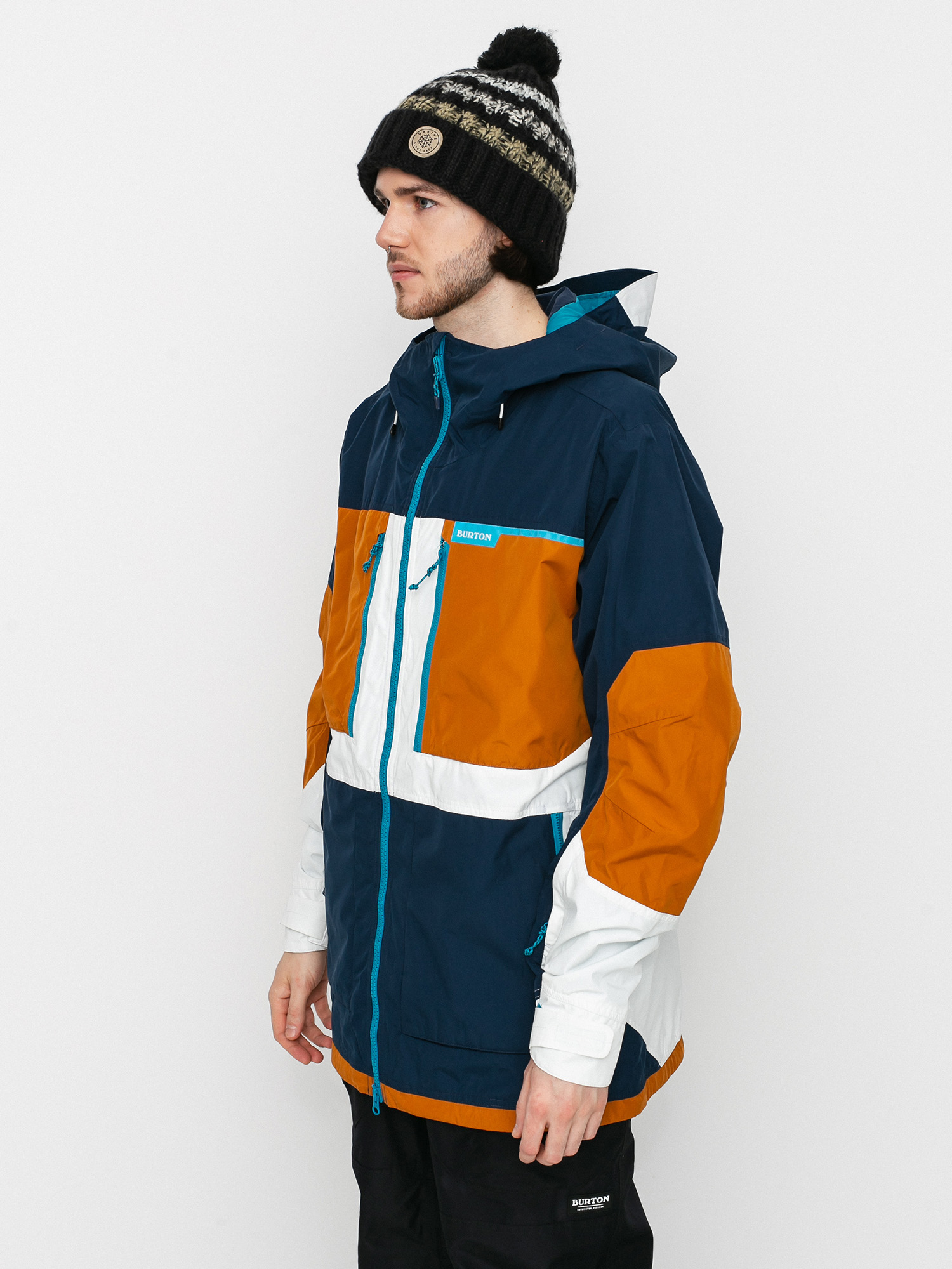 Męska Kurtka snowboardowa Burton Frostner (dress blue/true penny/stout white)