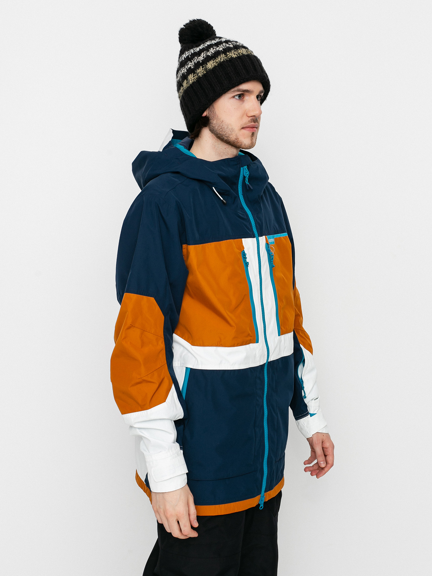 Męska Kurtka snowboardowa Burton Frostner (dress blue/true penny/stout white)