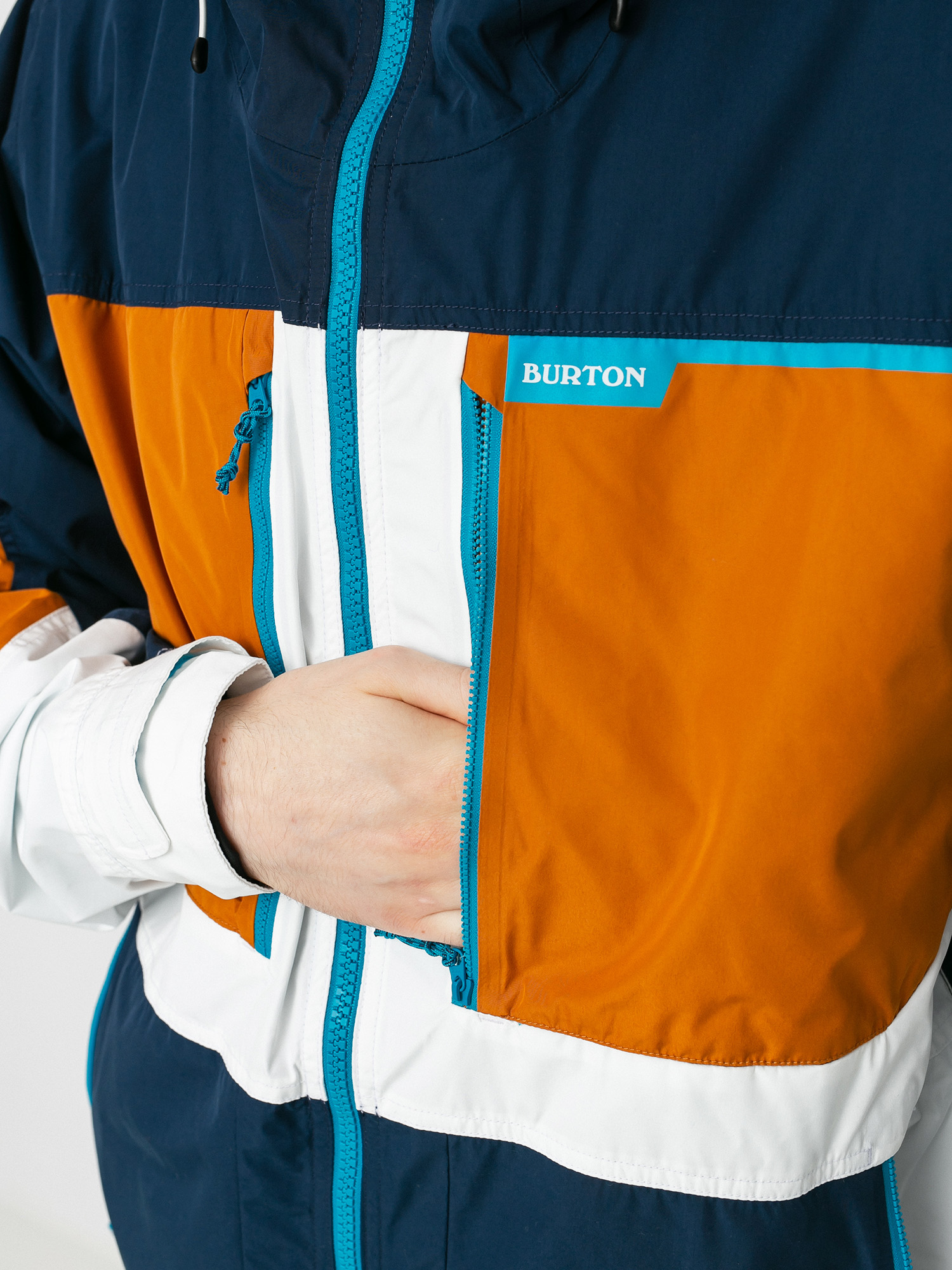 Męska Kurtka snowboardowa Burton Frostner (dress blue/true penny/stout white)