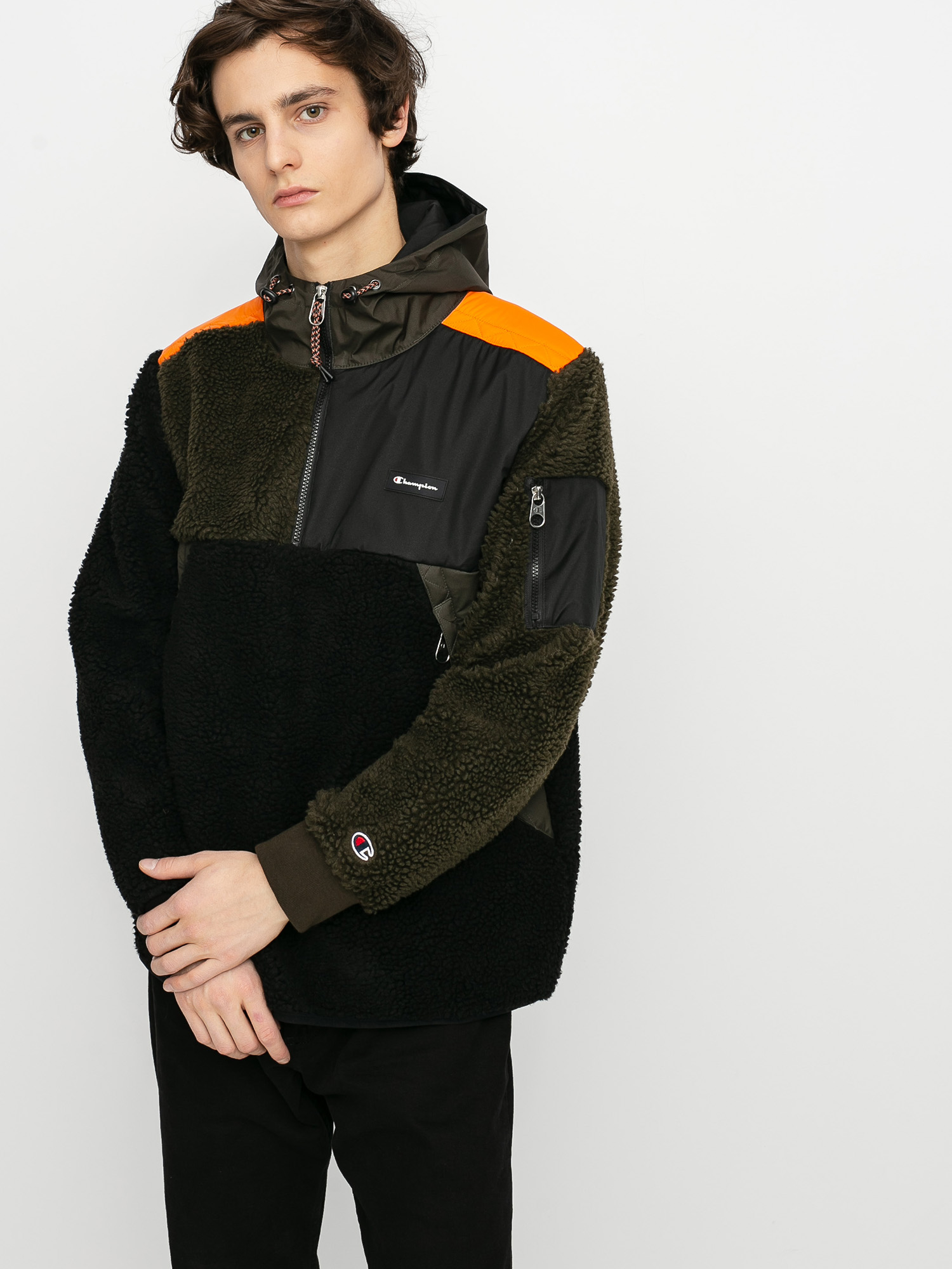 Męski Polar Champion Half Zip Sweatshirt HD 214812 (nbk/blv/crt)