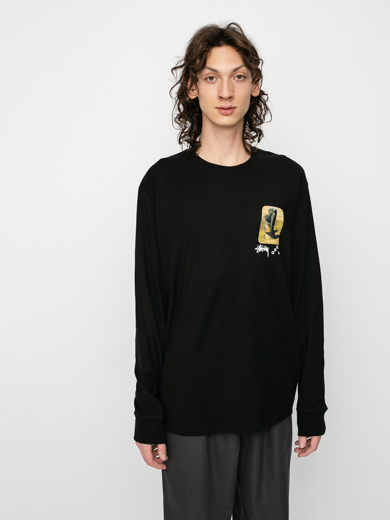 Longsleeve Stussy Moai (black)