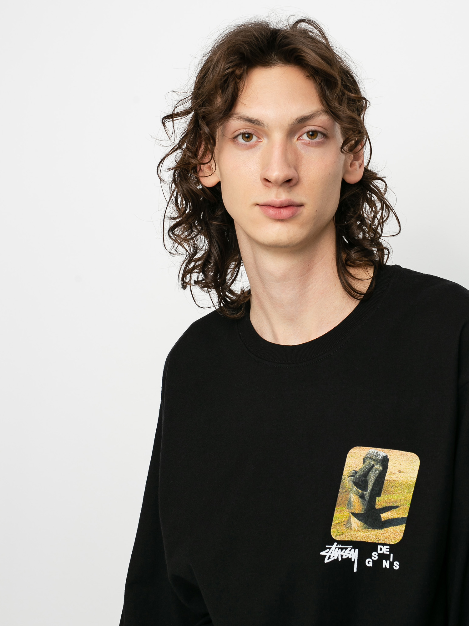 Longsleeve Stussy Moai (black)