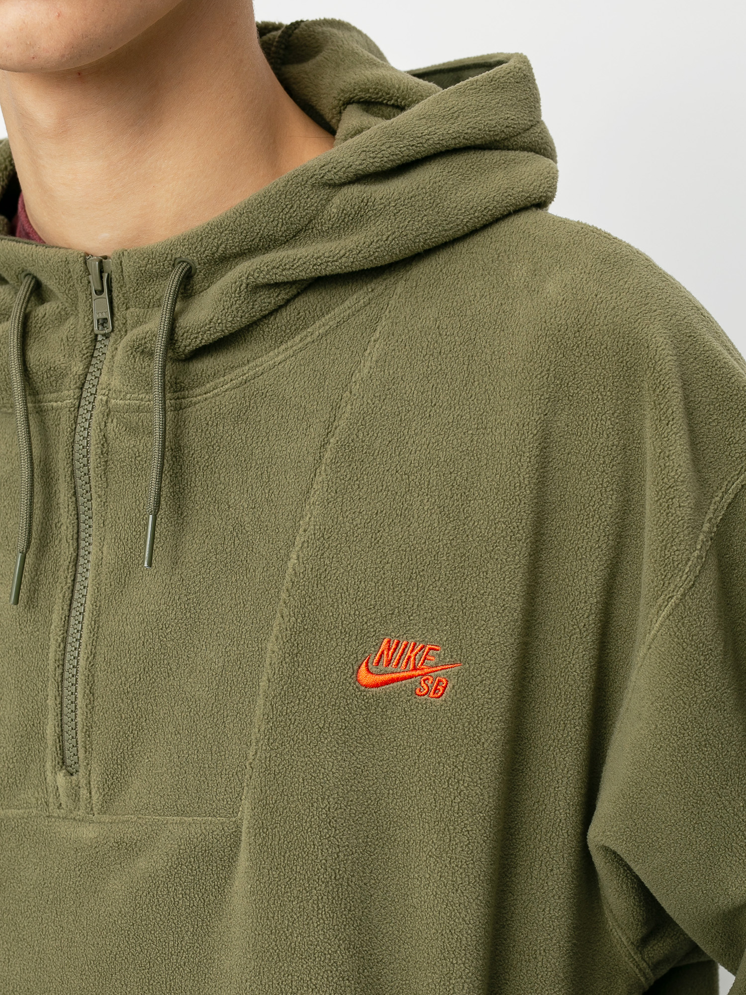 Kurtka Nike SB Novelty Anorak (medium olive/medium olive/electro orange)