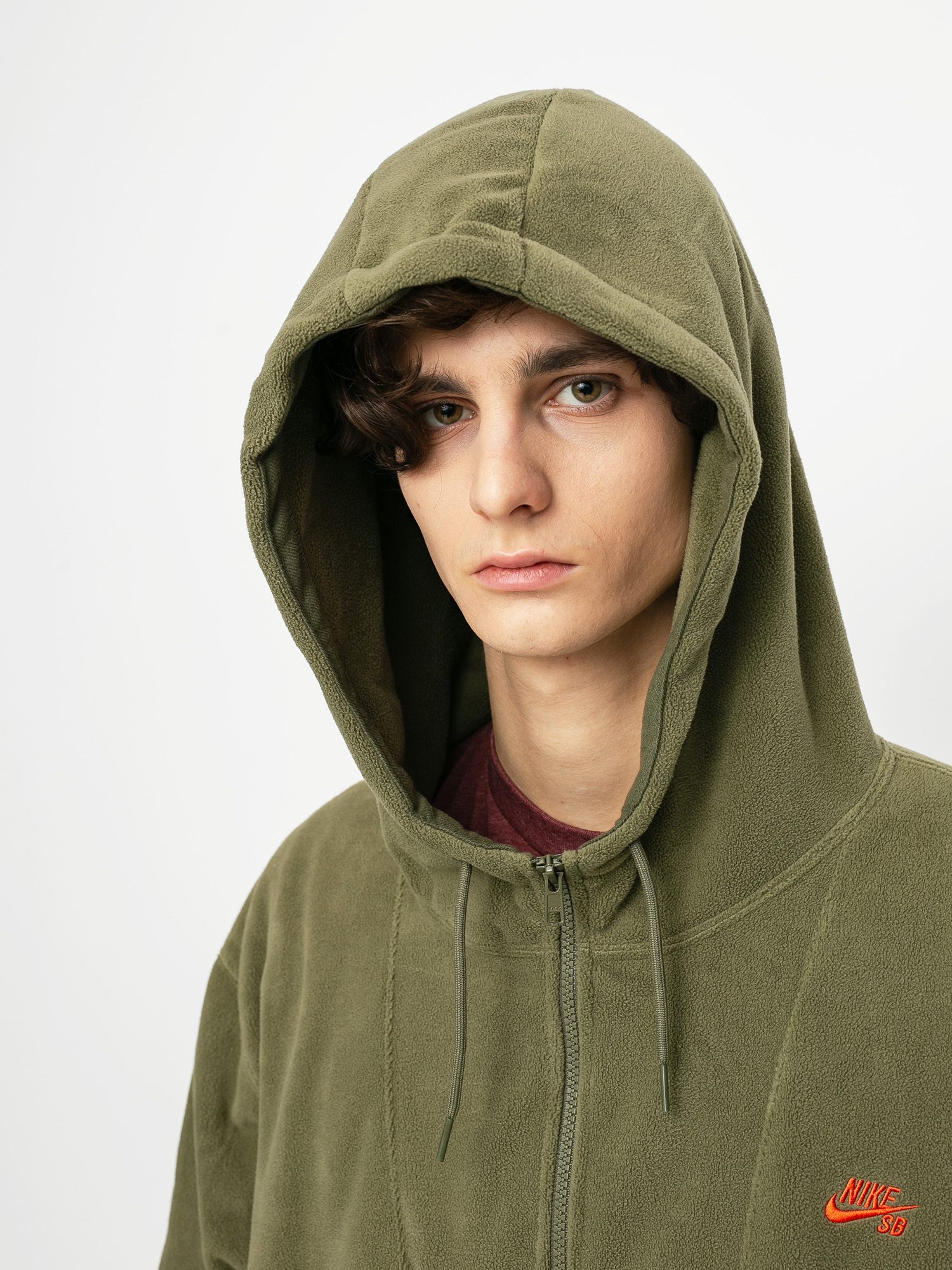 Kurtka Nike SB Novelty Anorak (medium olive/medium olive/electro orange)
