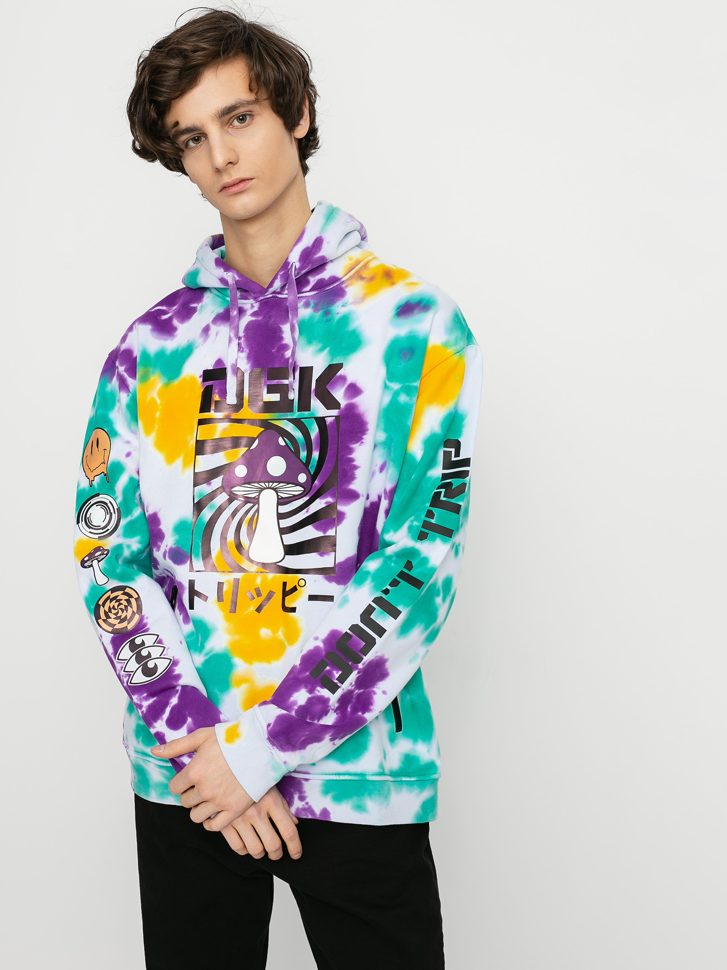 Bluza z kapturem DGK Psychodelic HD (white/multi)