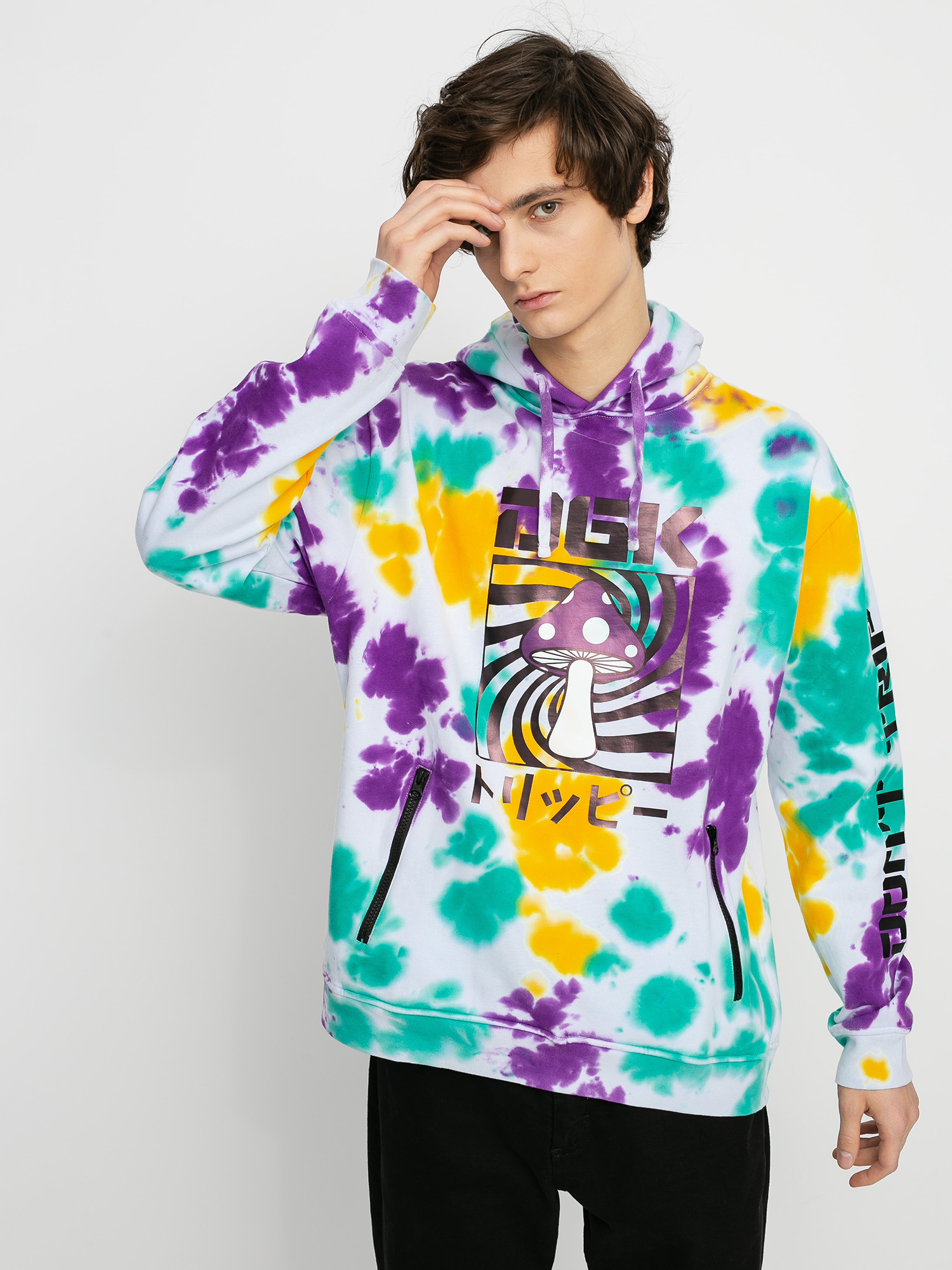 Bluza z kapturem DGK Psychodelic HD (white/multi)