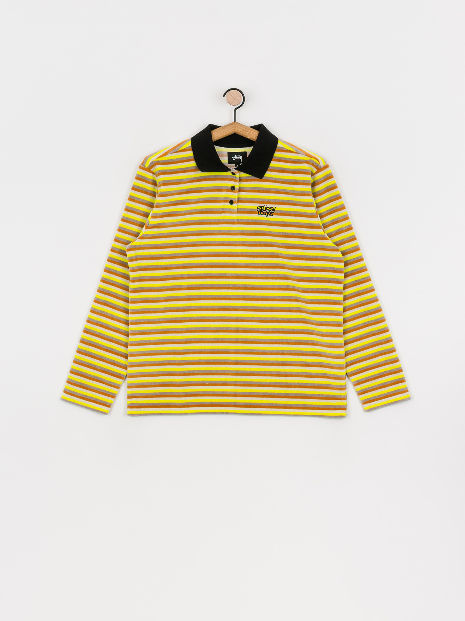 Longsleeve Stussy Rosemary Velour Stripe Wmn (yellow)