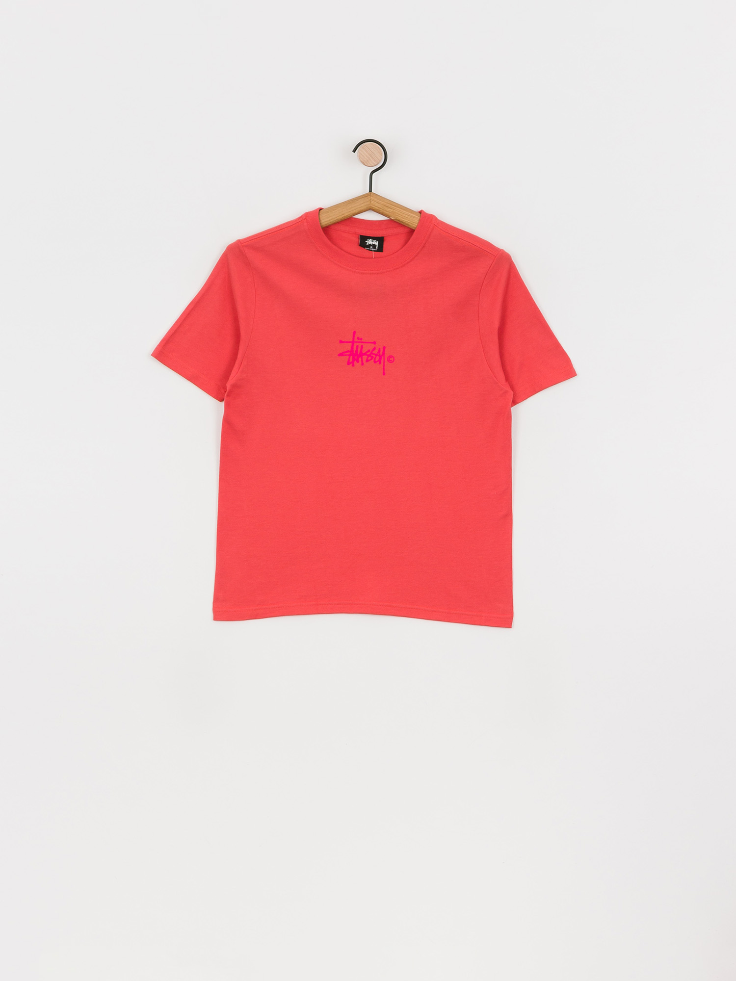 T-shirt Stussy Basic Logo Wmn (pale red)