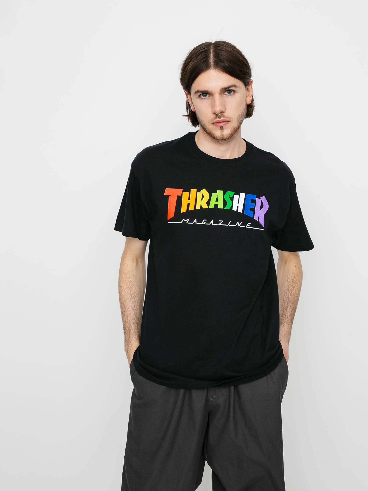 T-shirt Thrasher Rainbow Mag (black)