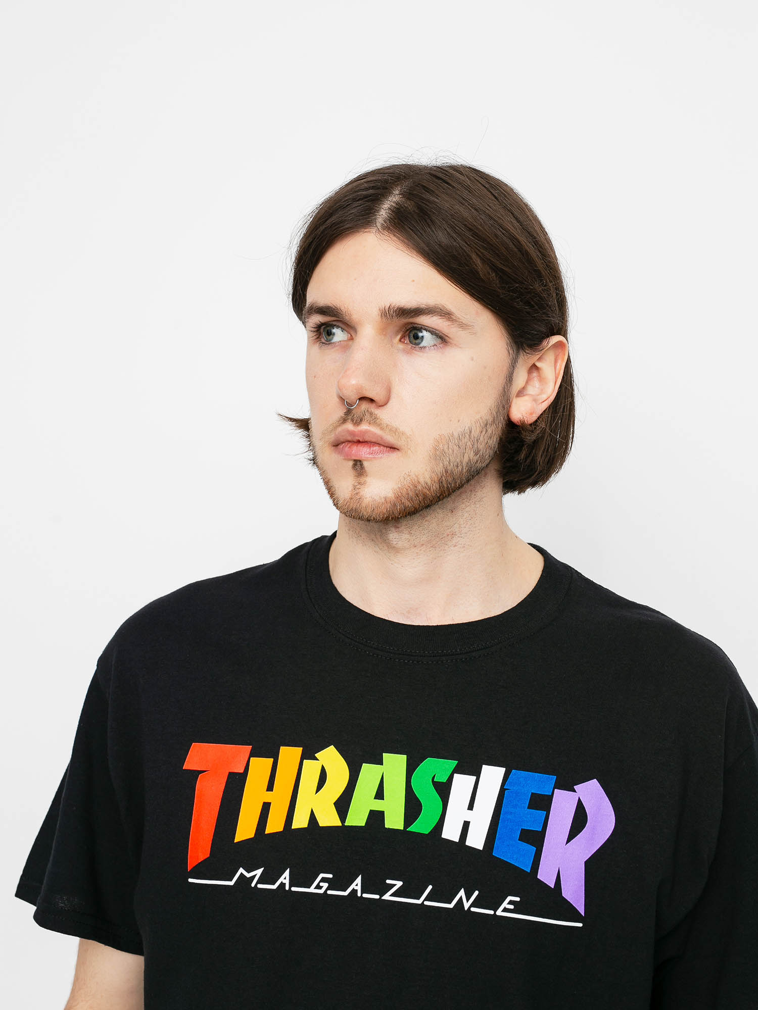 T-shirt Thrasher Rainbow Mag (black)