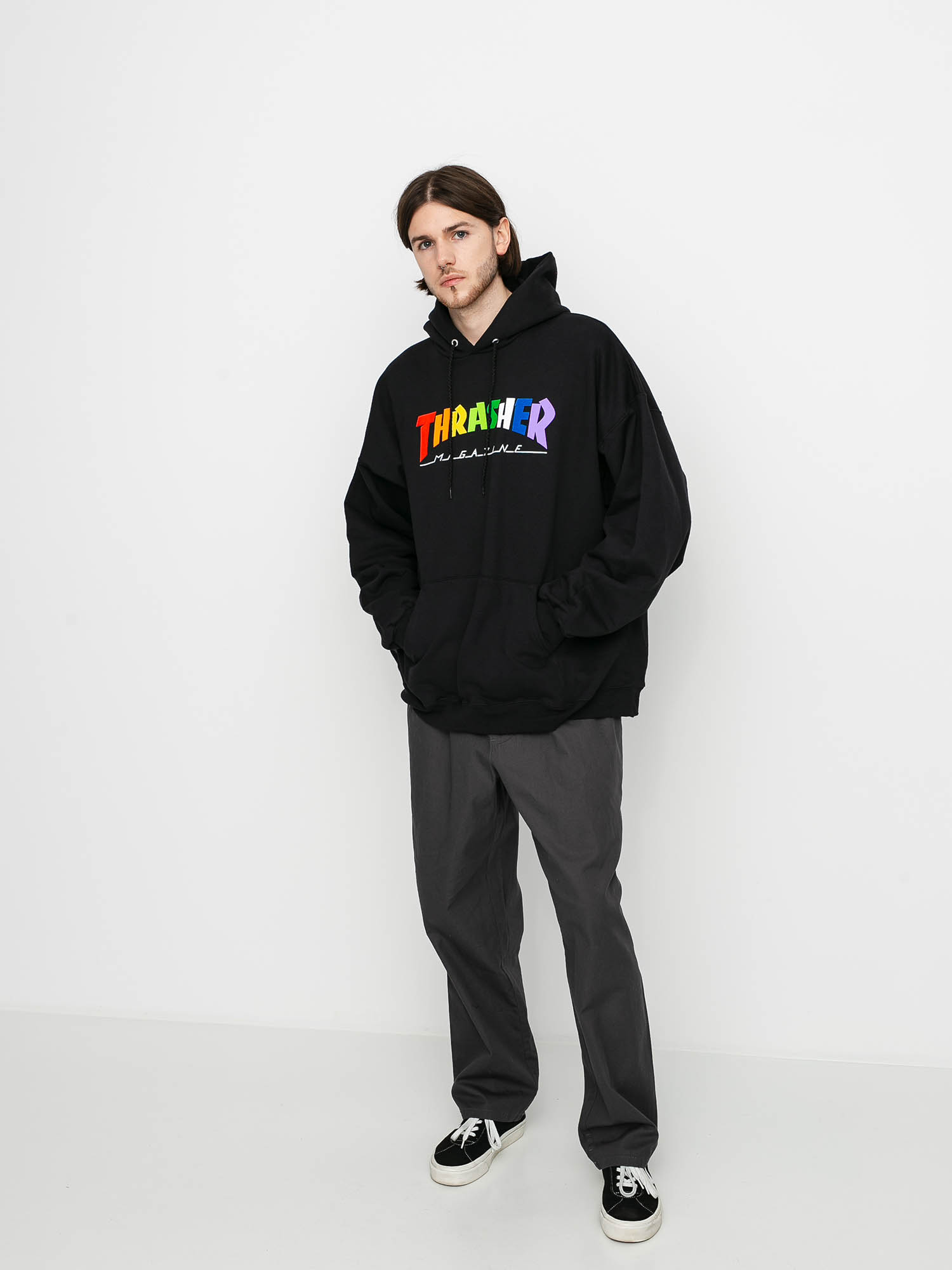 Bluza z kapturem Thrasher Rainbow Mag HD (black)