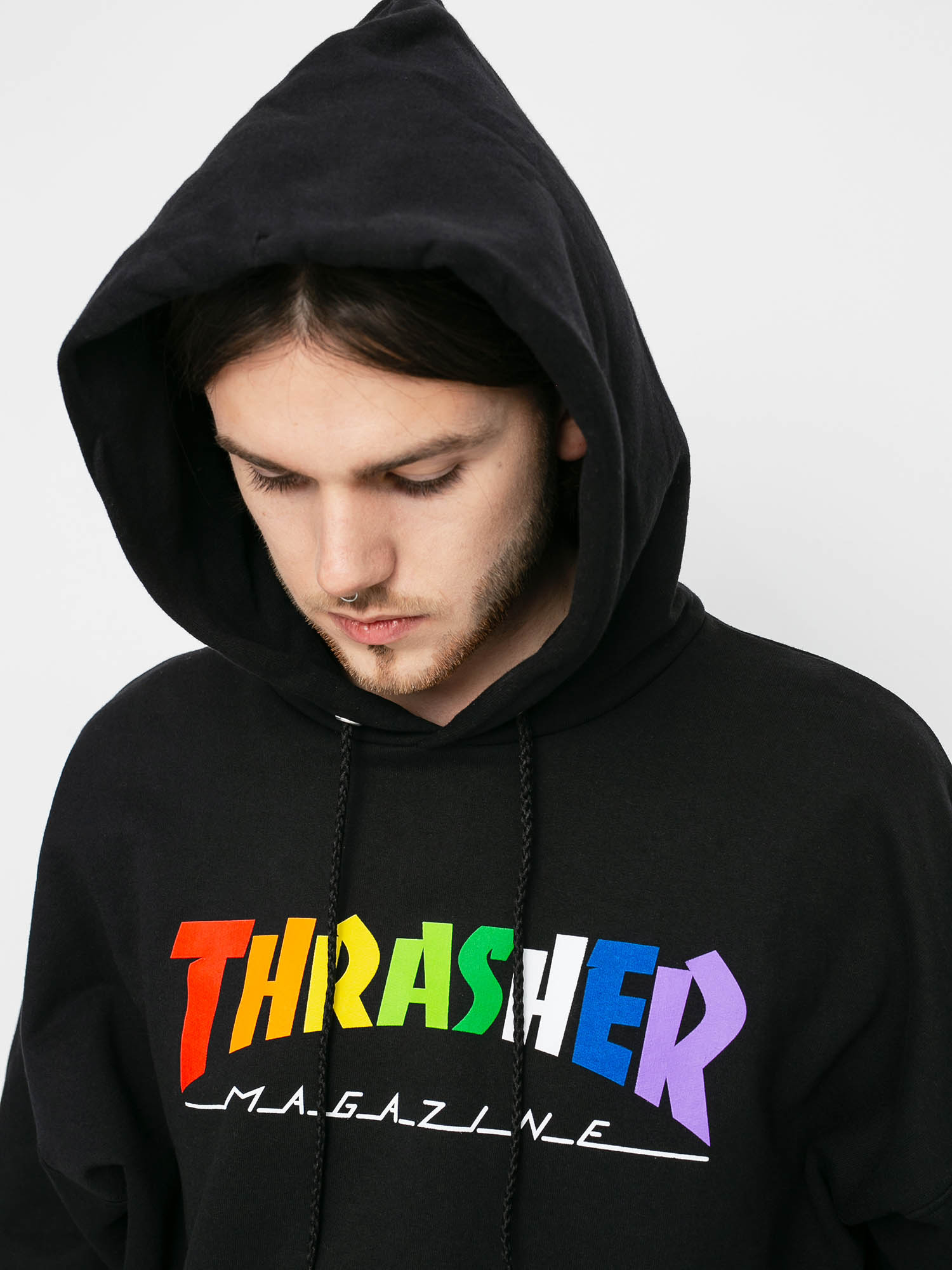 Bluza z kapturem Thrasher Rainbow Mag HD (black)