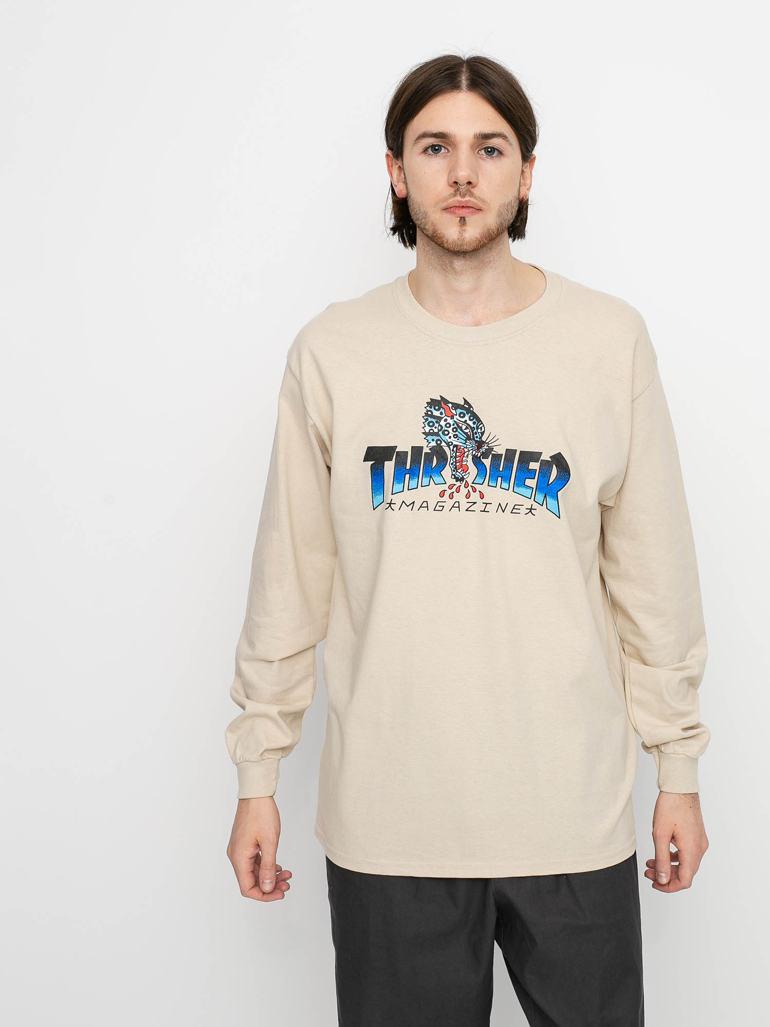 Longsleeve Thrasher Leopard Mag (sand)