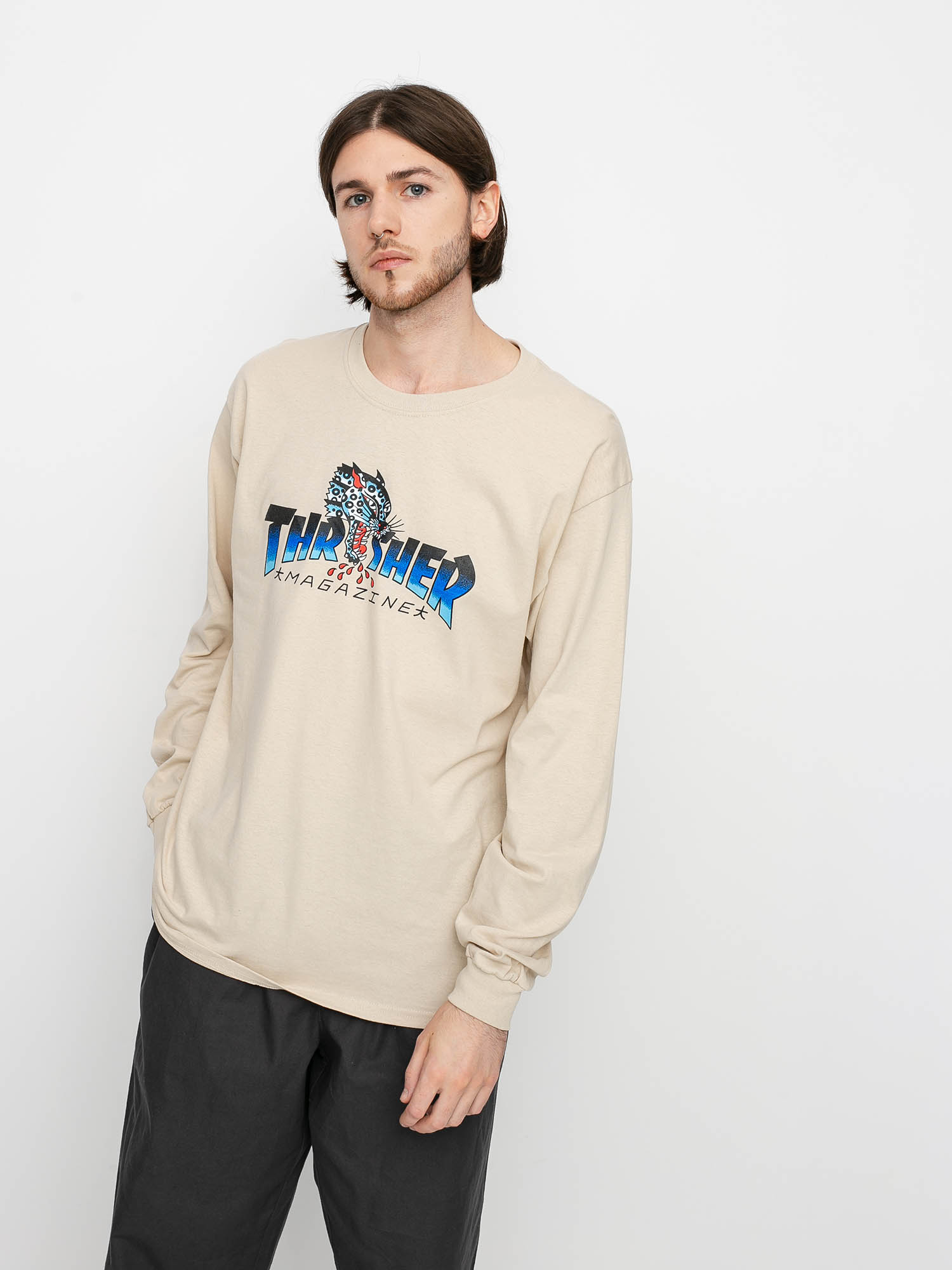 Longsleeve Thrasher Leopard Mag (sand)