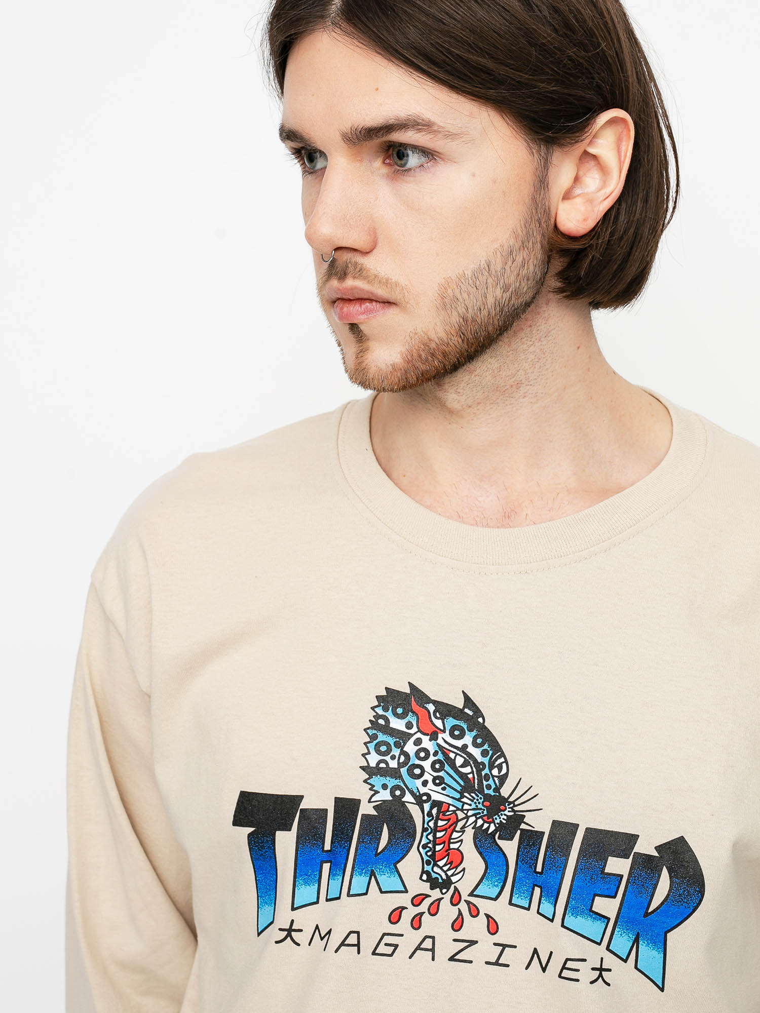 Longsleeve Thrasher Leopard Mag (sand)