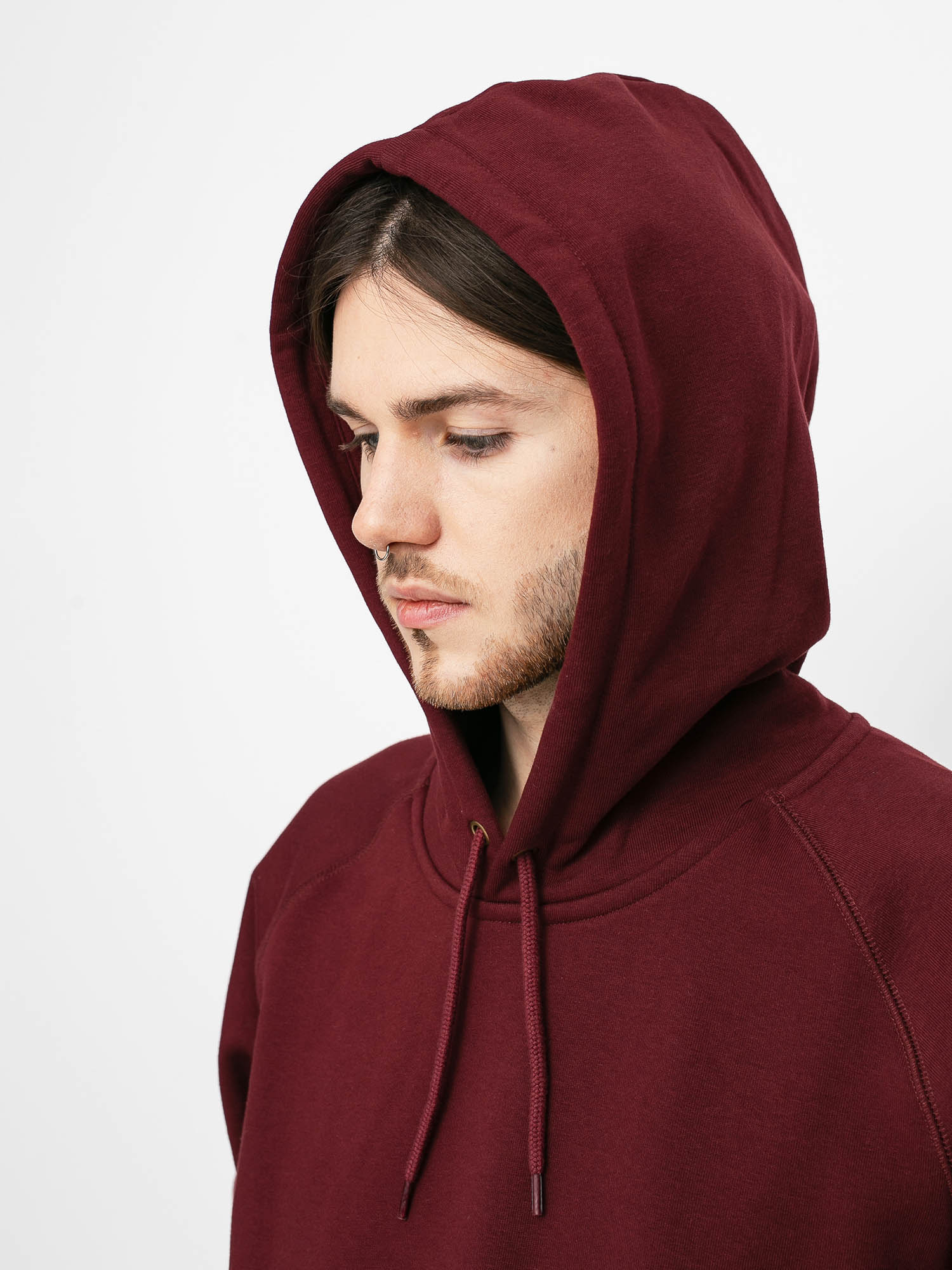 Bluza z kapturem Carhartt WIP Chase HD (bordeaux/gold)