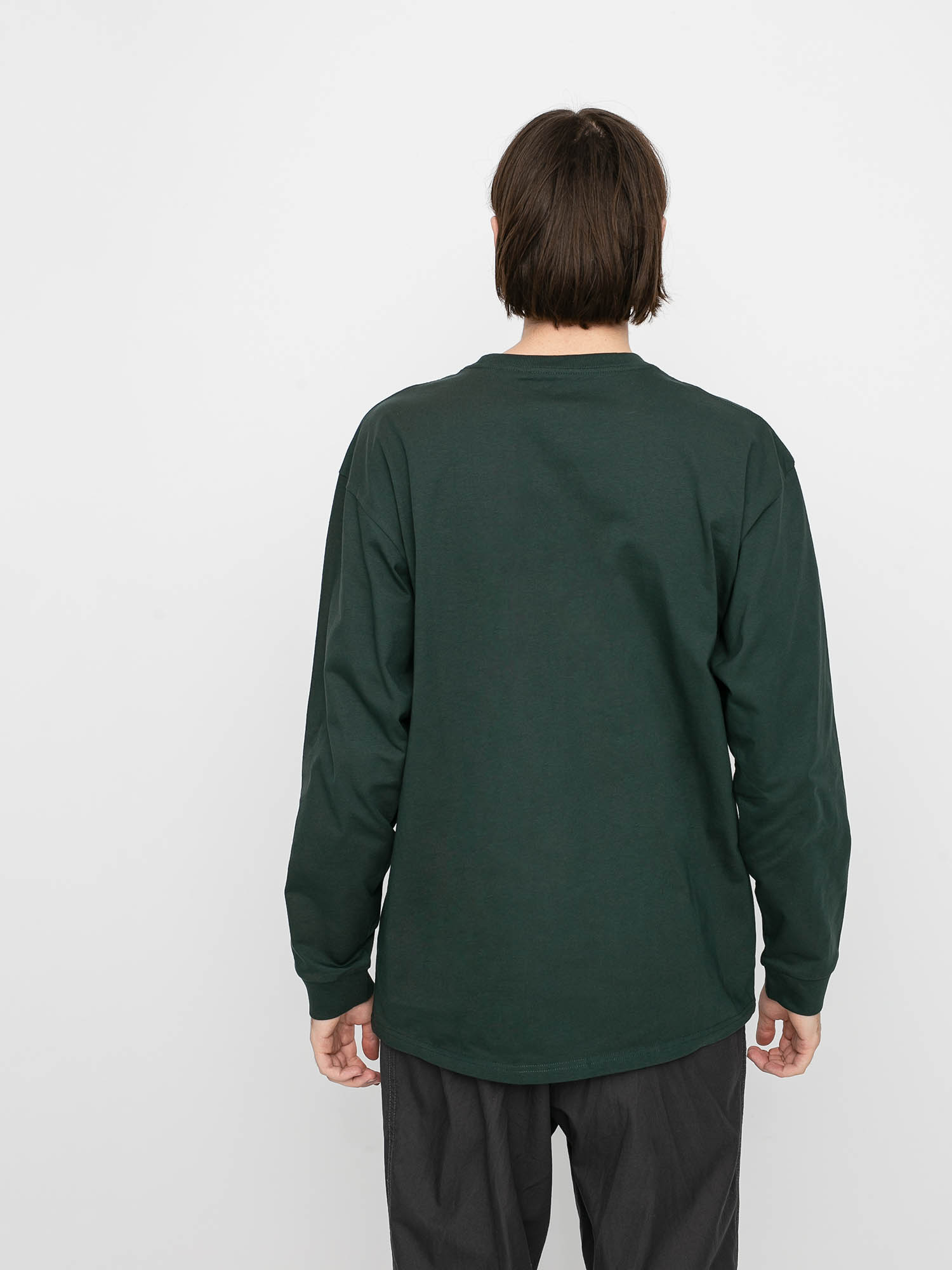 Longsleeve Carhartt WIP Chase (dark teal/gold)