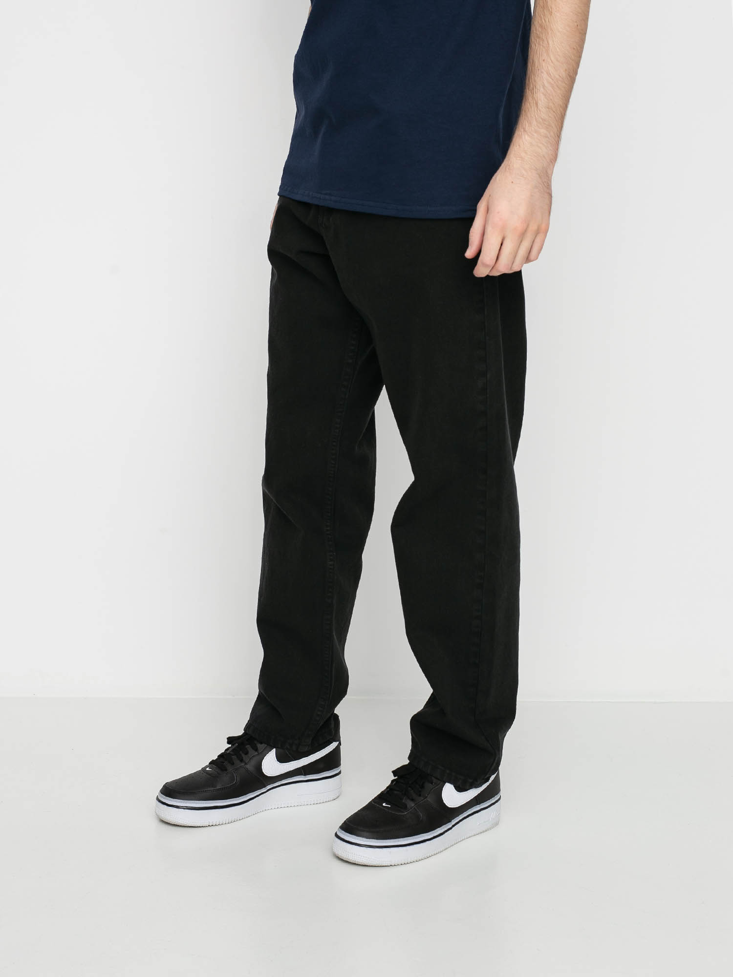Spodnie MassDnm Slang Jeans Baggy Fit (black stone washed)