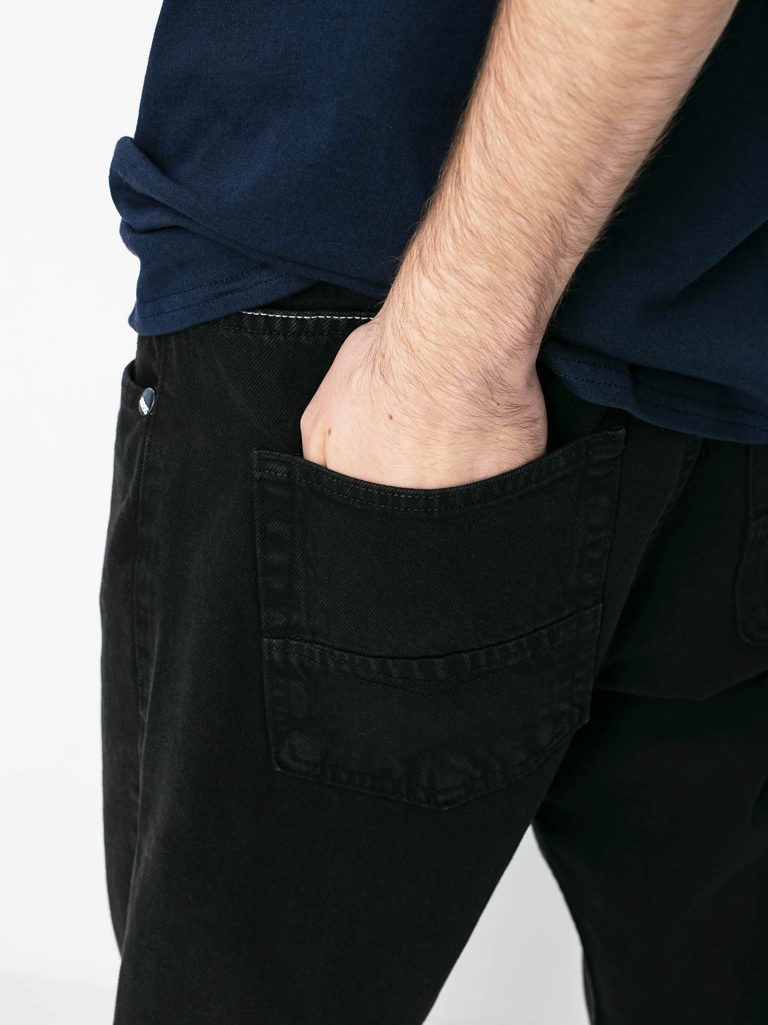 Spodnie MassDnm Slang Jeans Baggy Fit (black stone washed)