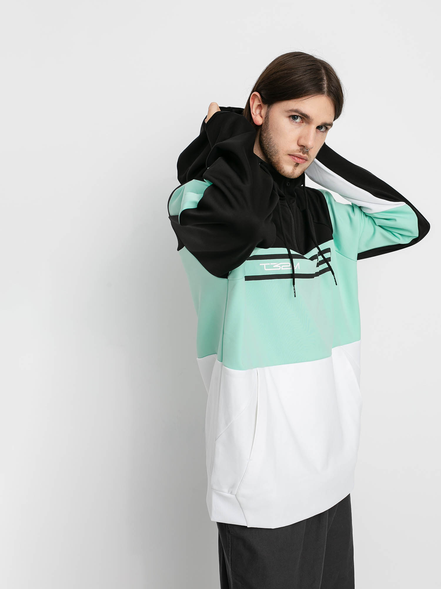 Bluza z kapturem ThirtyTwo Signature Tech HD (white/mint)