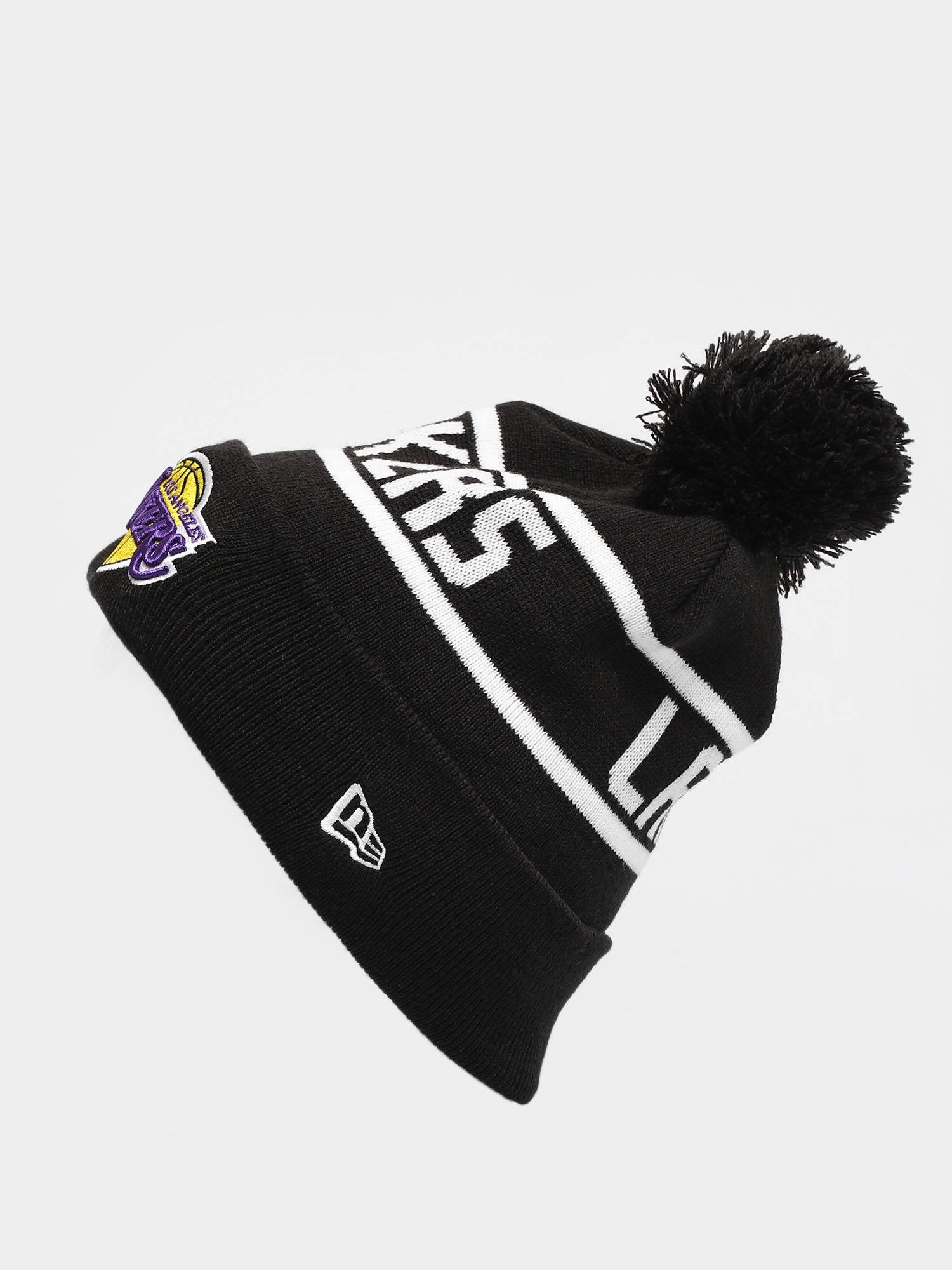 Czapka zimowa New Era Team Jake Bobble Los Angeles Lakers Cuff Knit (black)