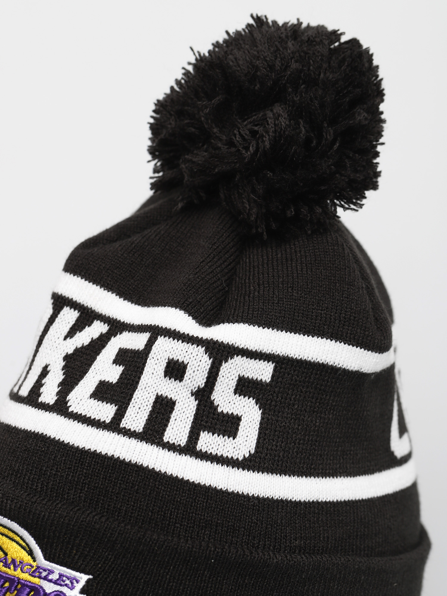 Czapka zimowa New Era Team Jake Bobble Los Angeles Lakers Cuff Knit (black)