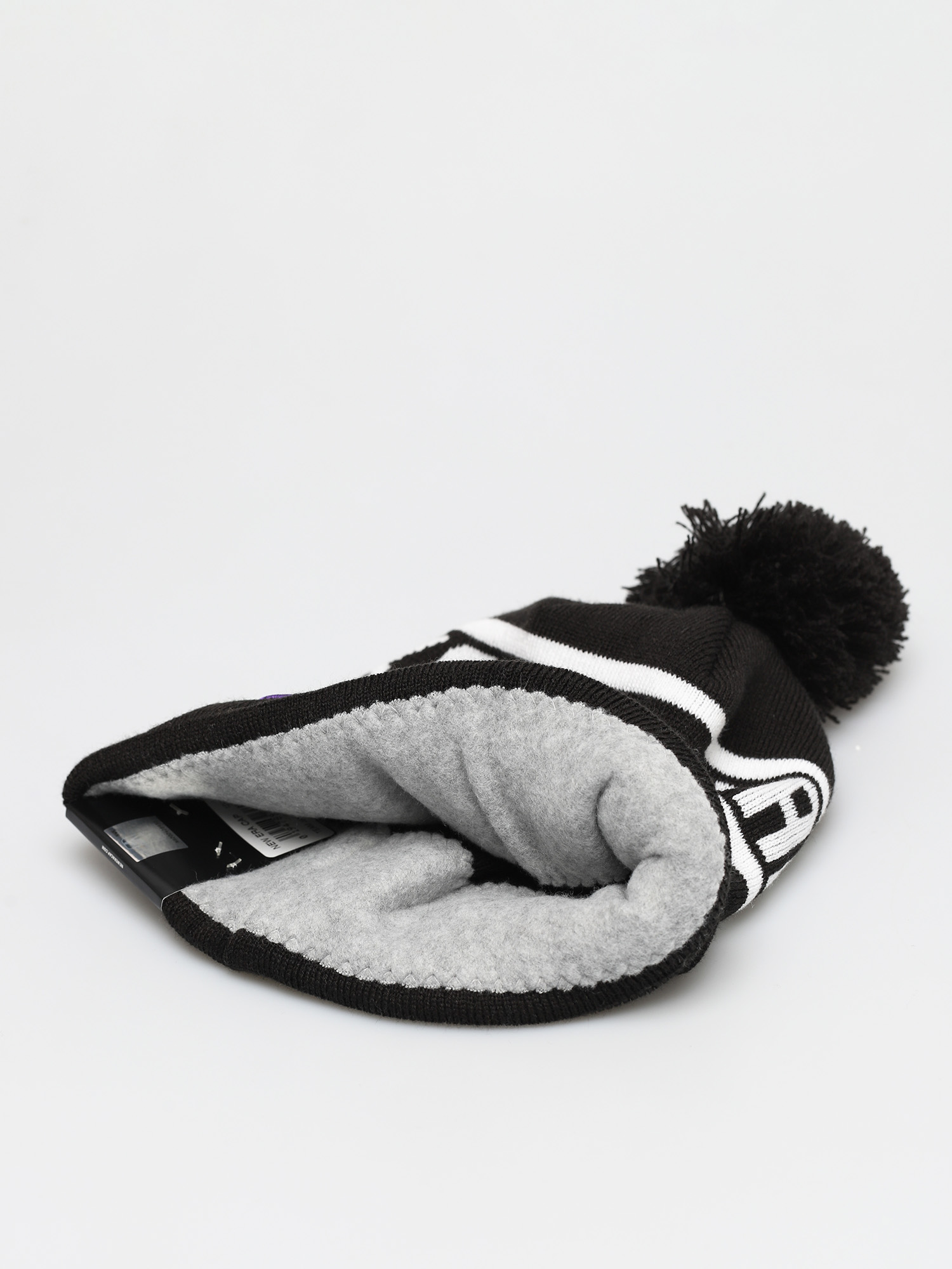 Czapka zimowa New Era Team Jake Bobble Los Angeles Lakers Cuff Knit (black)