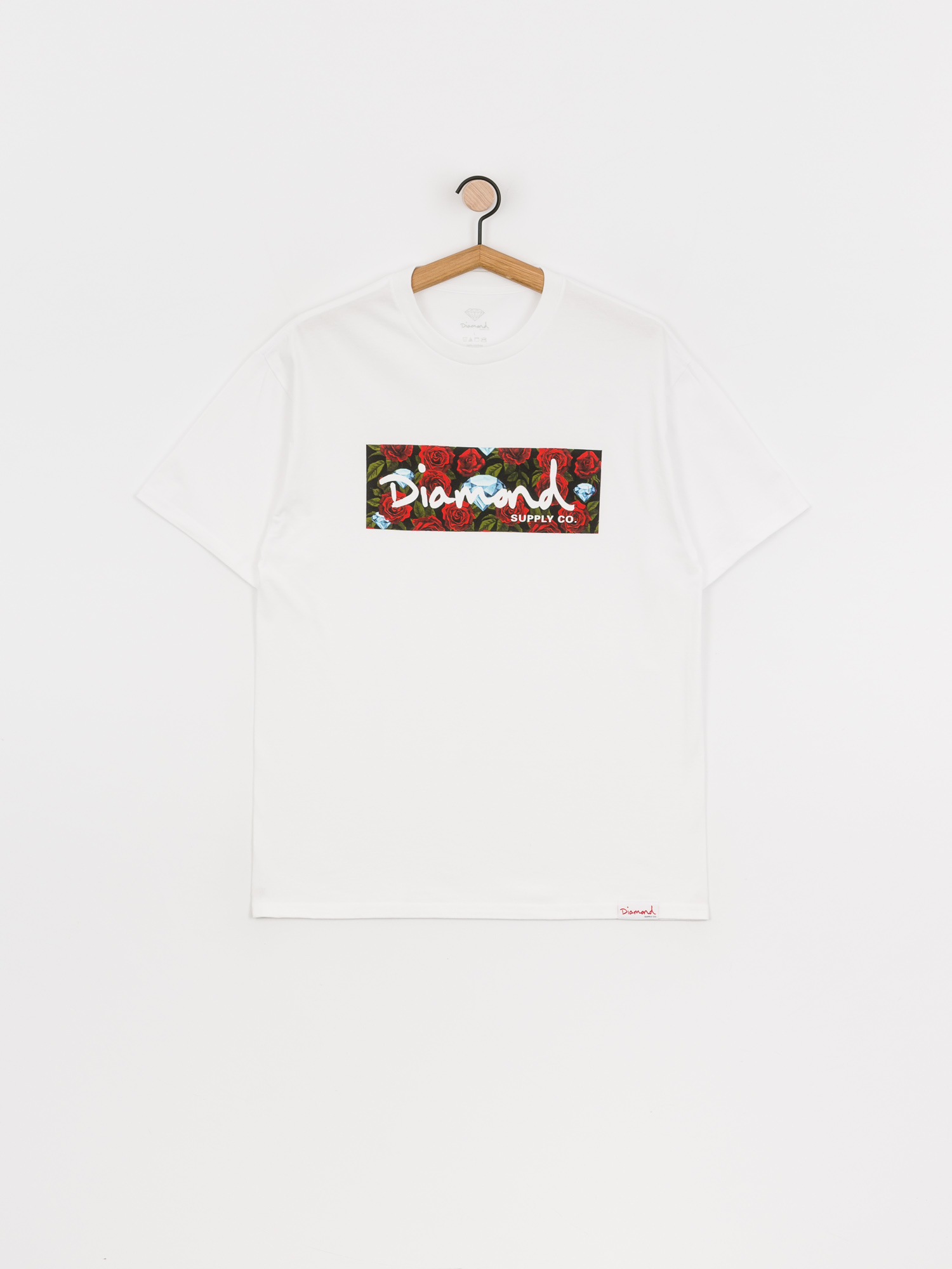 T-shirt Diamond Supply Co. Roses Box Logo (white)