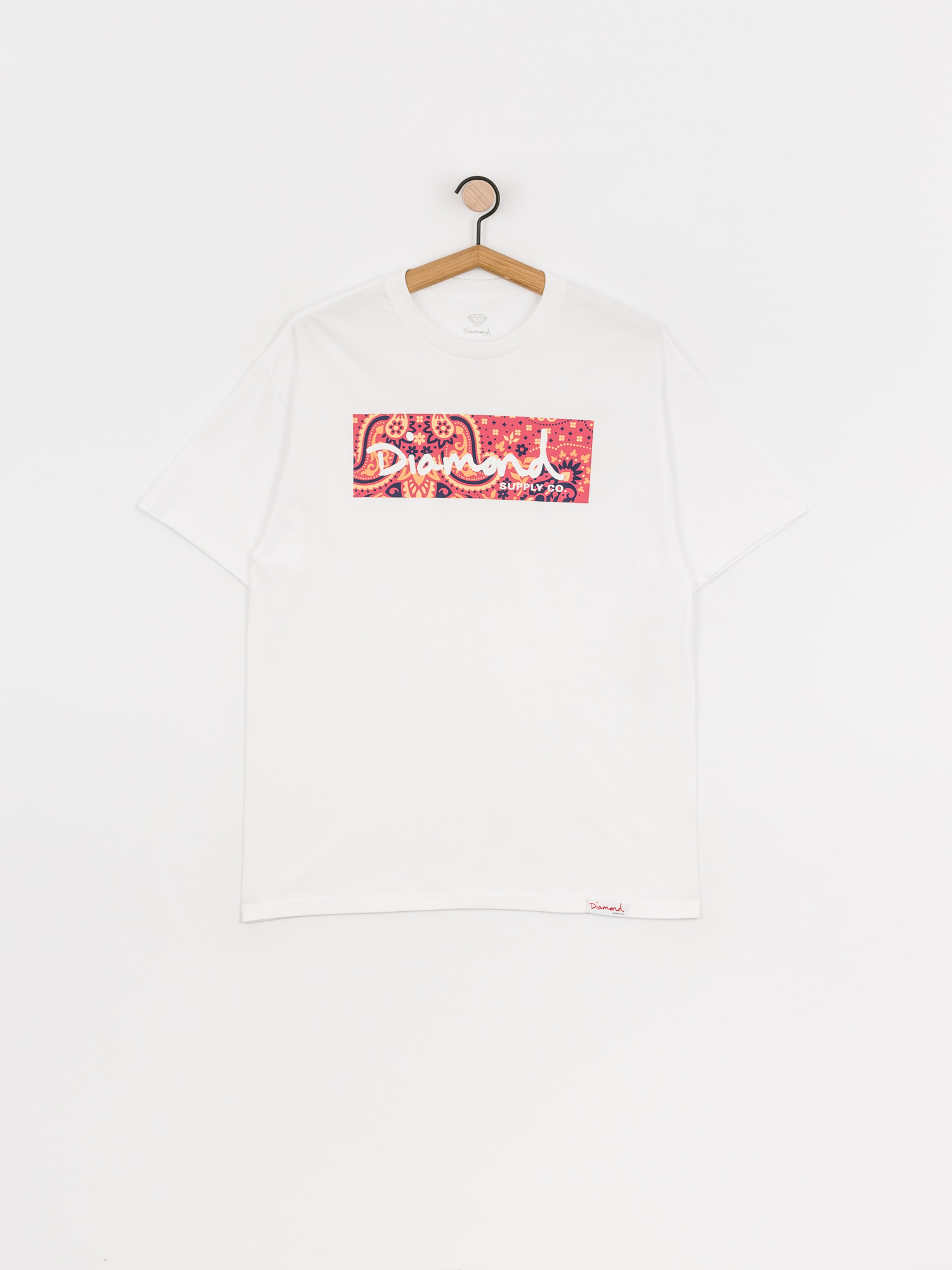 T-shirt Diamond Supply Co. Paisley Box Logo (white)