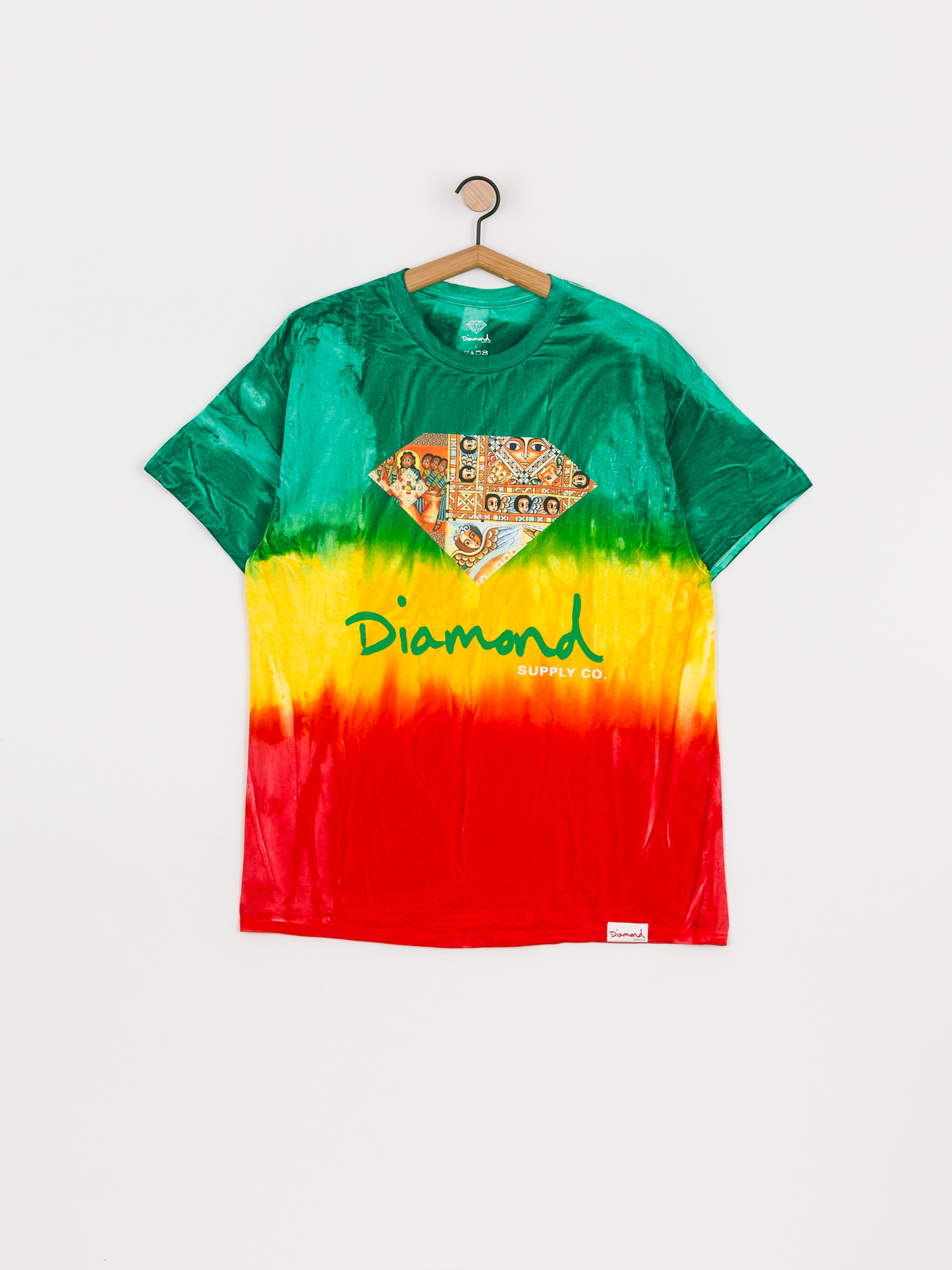 T-shirt Diamond Supply Co. Ethiopian Diamond Tie Dye (rasta tie dye)