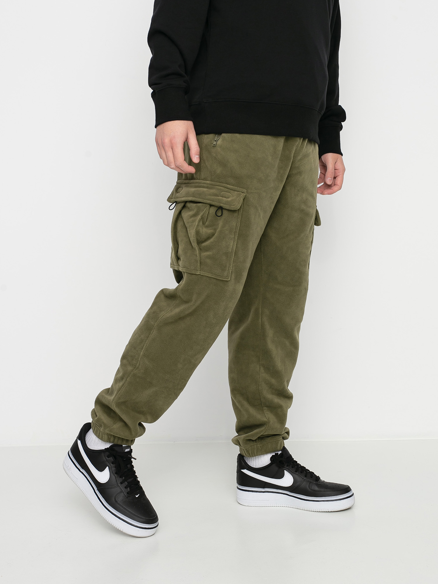 Spodnie Nike SB Novelty Cargo (medium olive/electro orange/black)