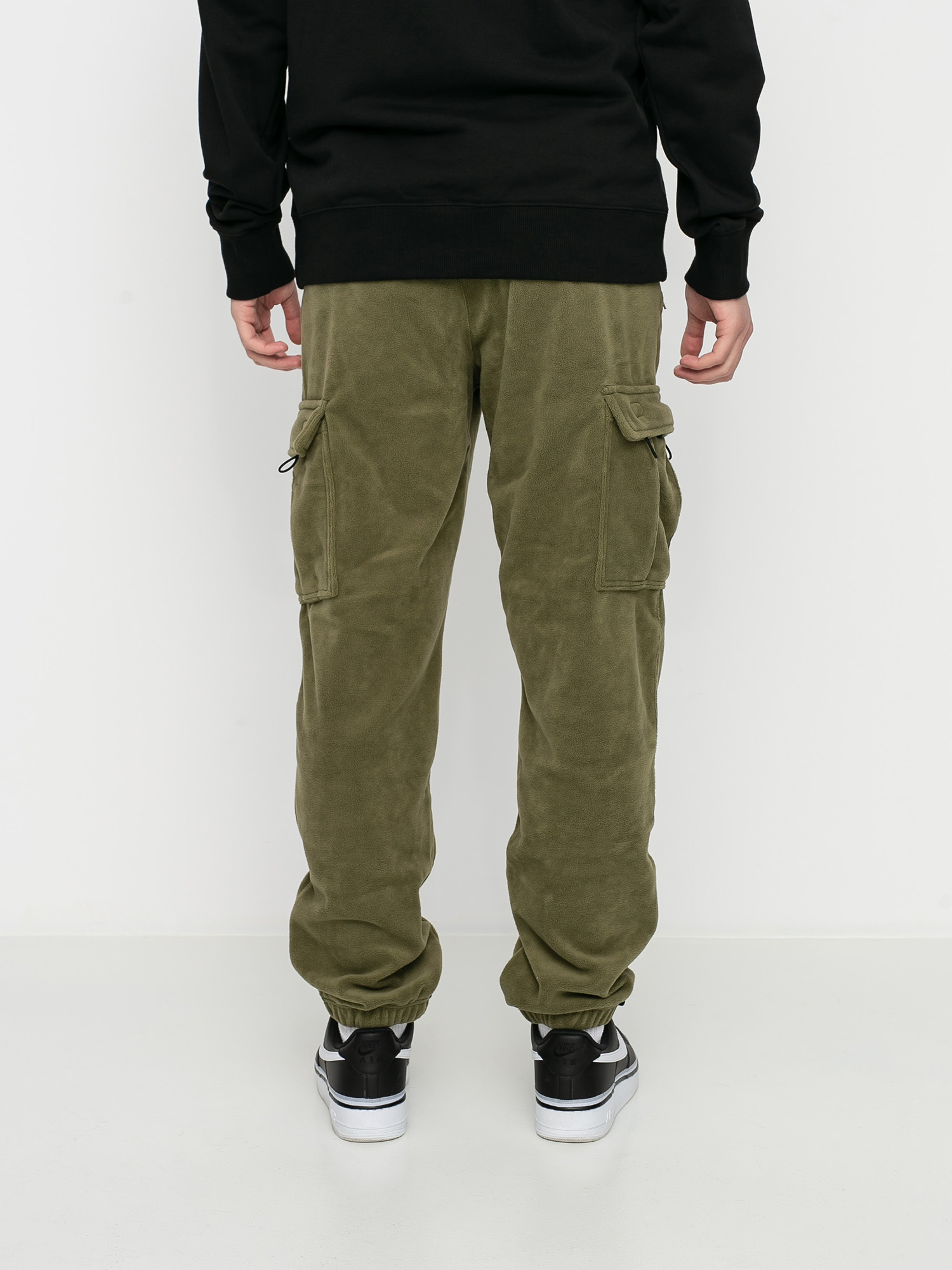 Spodnie Nike SB Novelty Cargo (medium olive/electro orange/black)