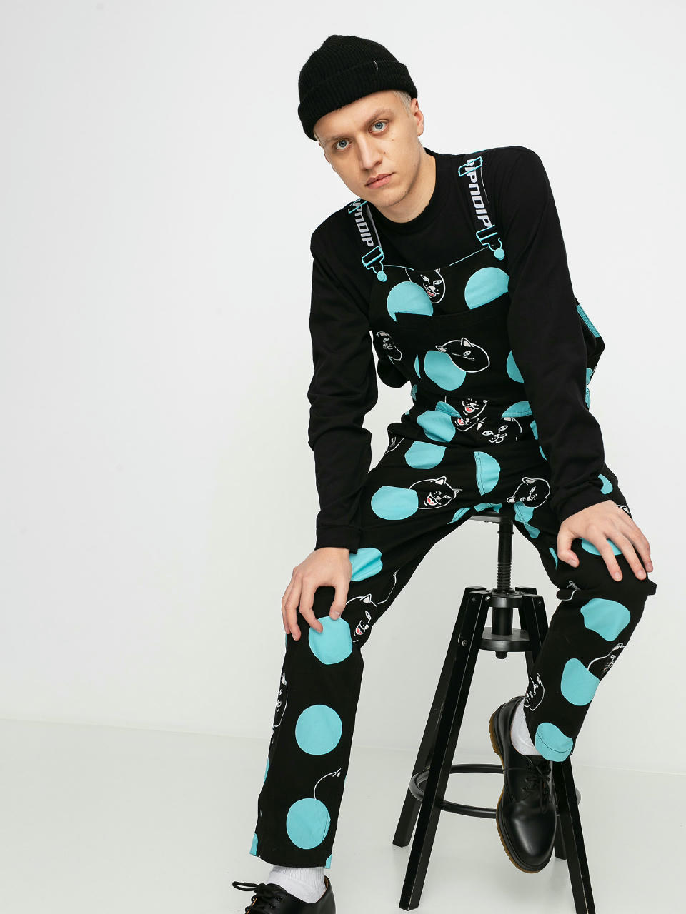 Spodnie RipNDip Polka Jerm Overalls (black)