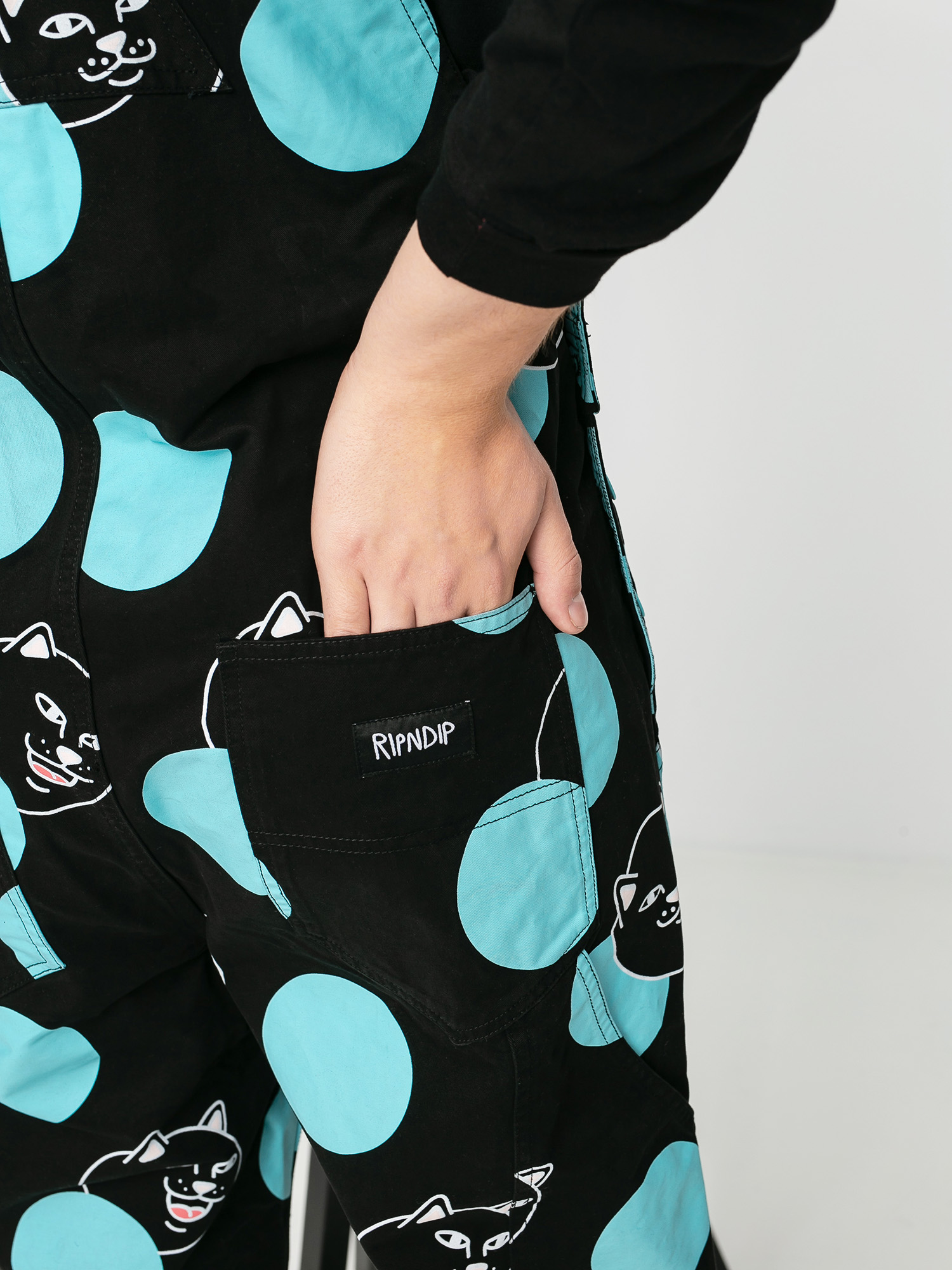 Spodnie RipNDip Polka Jerm Overalls (black)