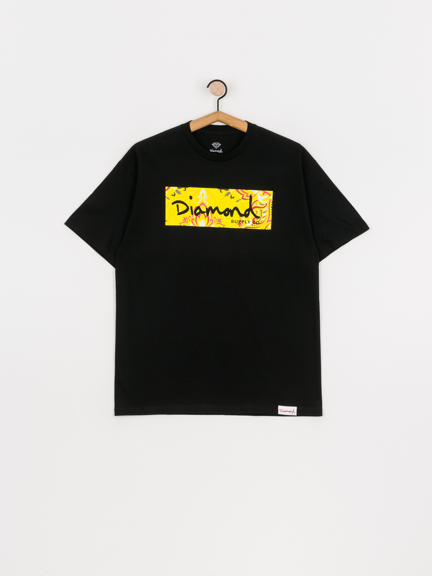T-shirt Diamond Supply Co. Paisley Box Logo (black)