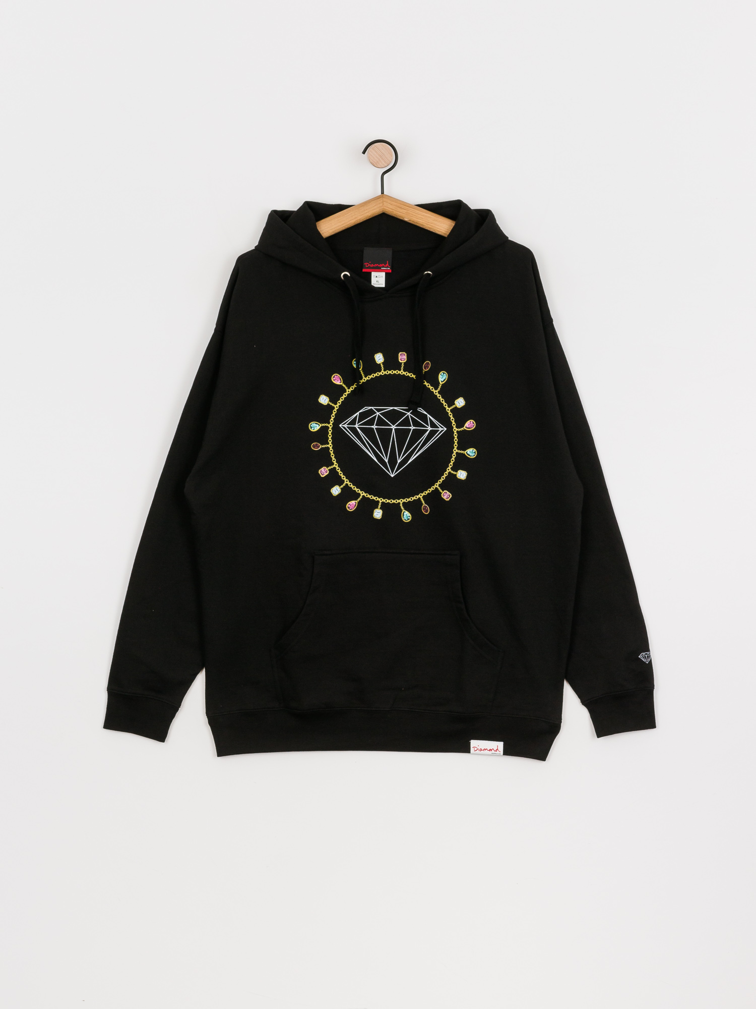 Bluza z kapturem Diamond Supply Co. Diamond Chain HD (black)