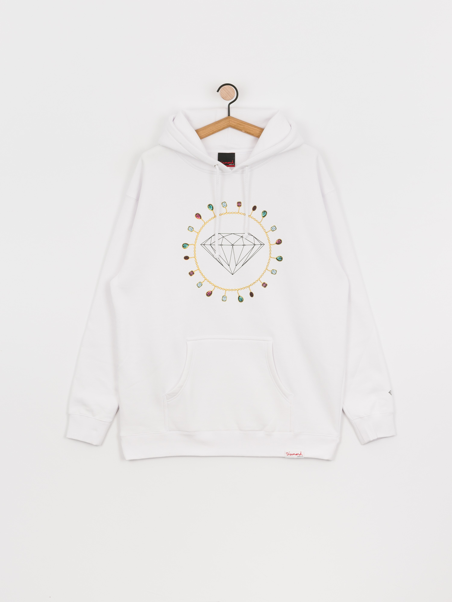 Bluza z kapturem Diamond Supply Co. Diamond Chain HD (white)
