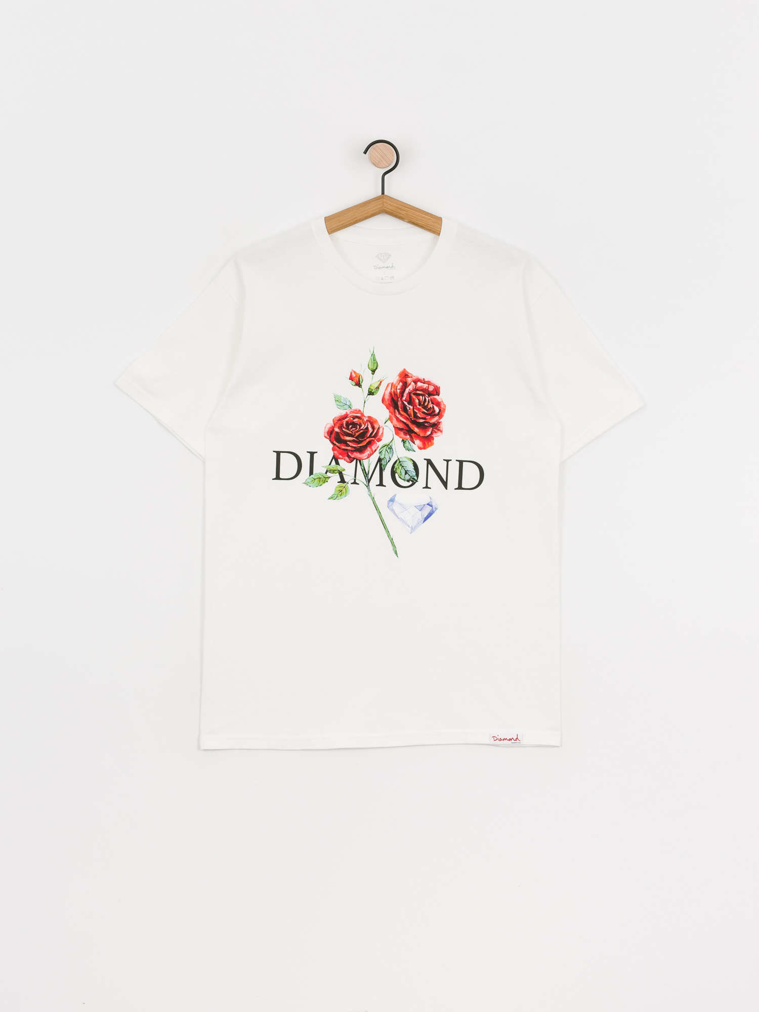 T-shirt Diamond Supply Co. Red Rose (white)