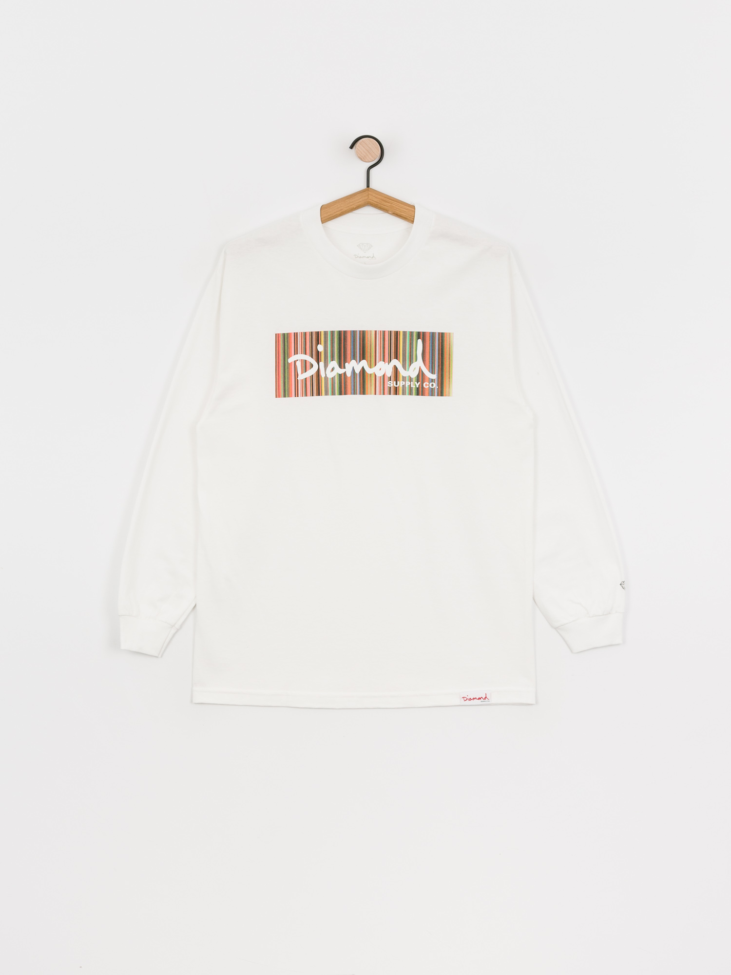 Longsleeve Diamond Supply Co. Color Ply Box (white)