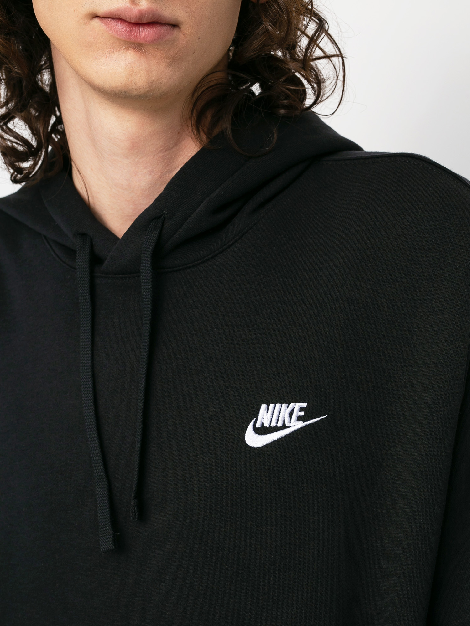 Bluza z kapturem Nike Club Hoodie Po Bb HD (black/black/white)