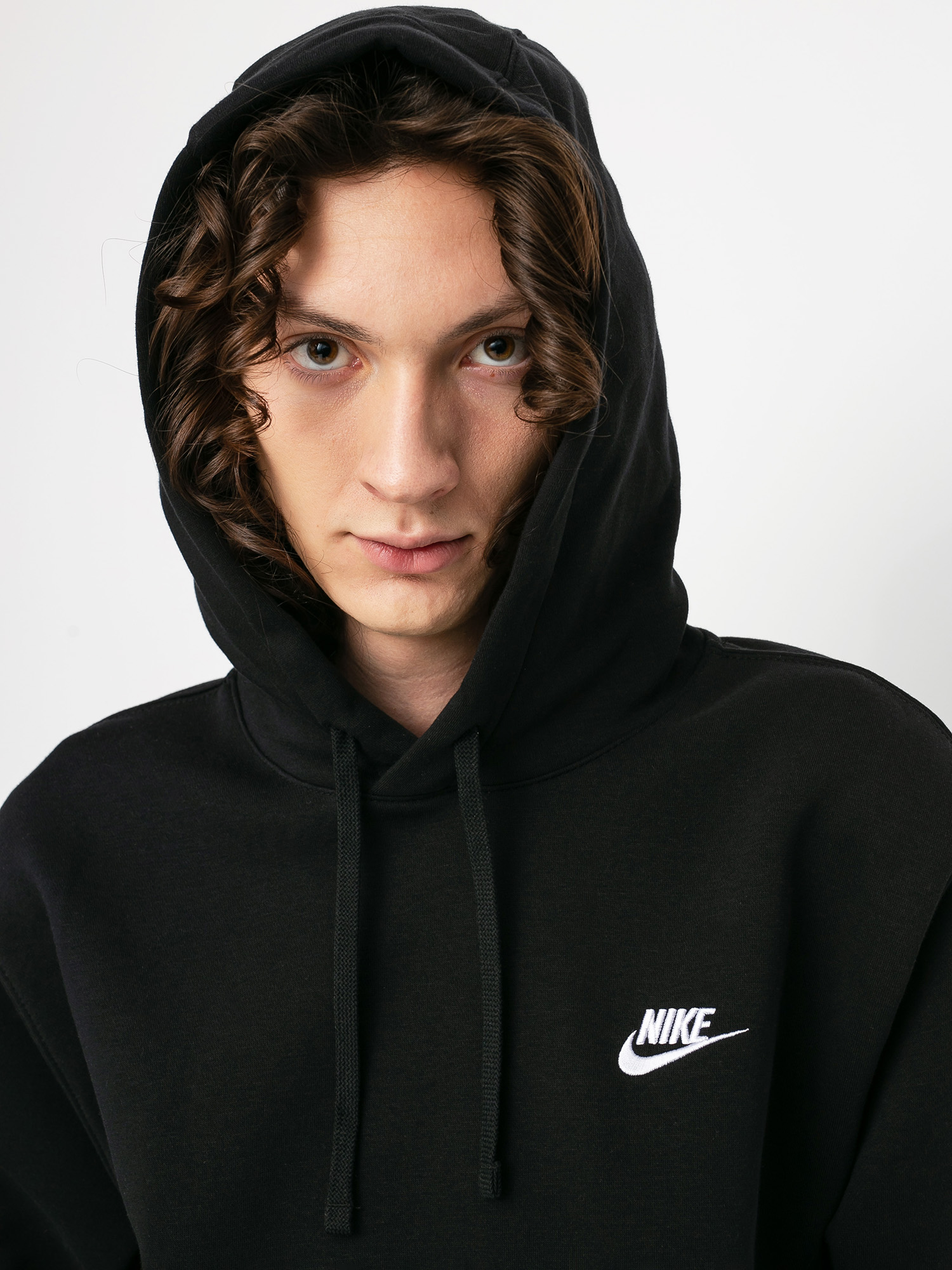 Bluza z kapturem Nike Club Hoodie Po Bb HD (black/black/white)